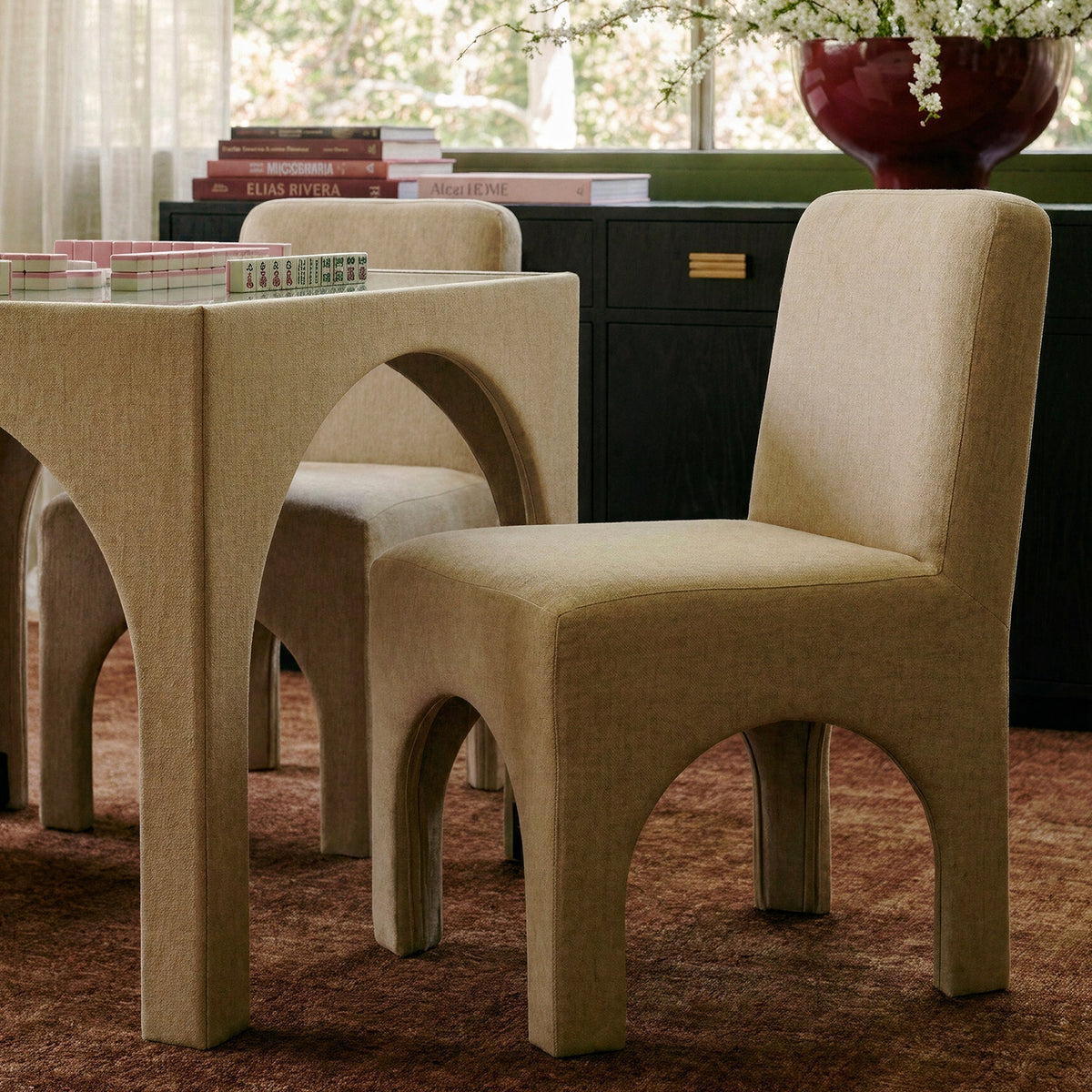 TOV Furniture Tomlin Tan Performance Chenille Dining Chair