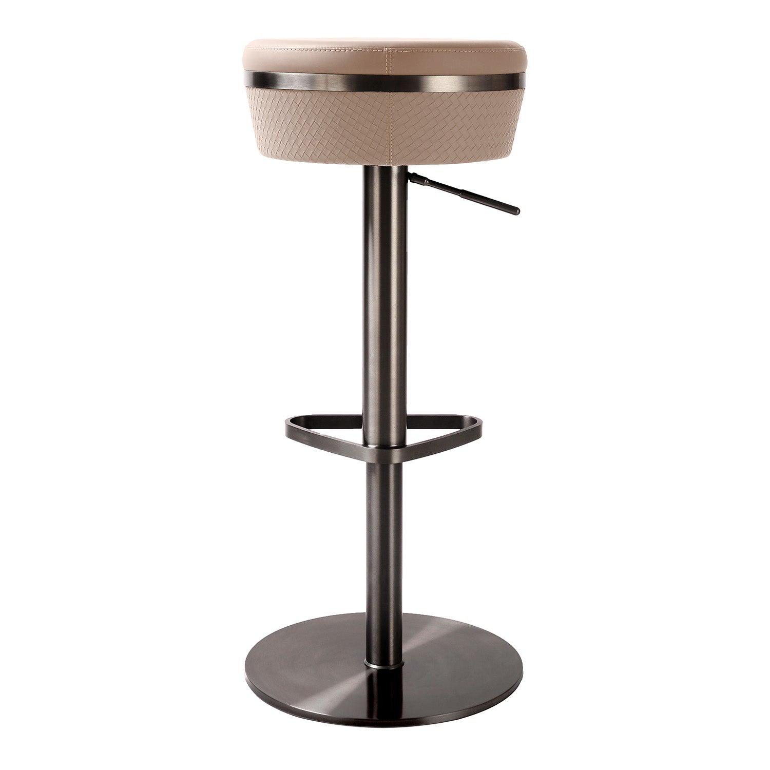 TOV Furniture Astro Woven Vegan Leather Adjustable Stool