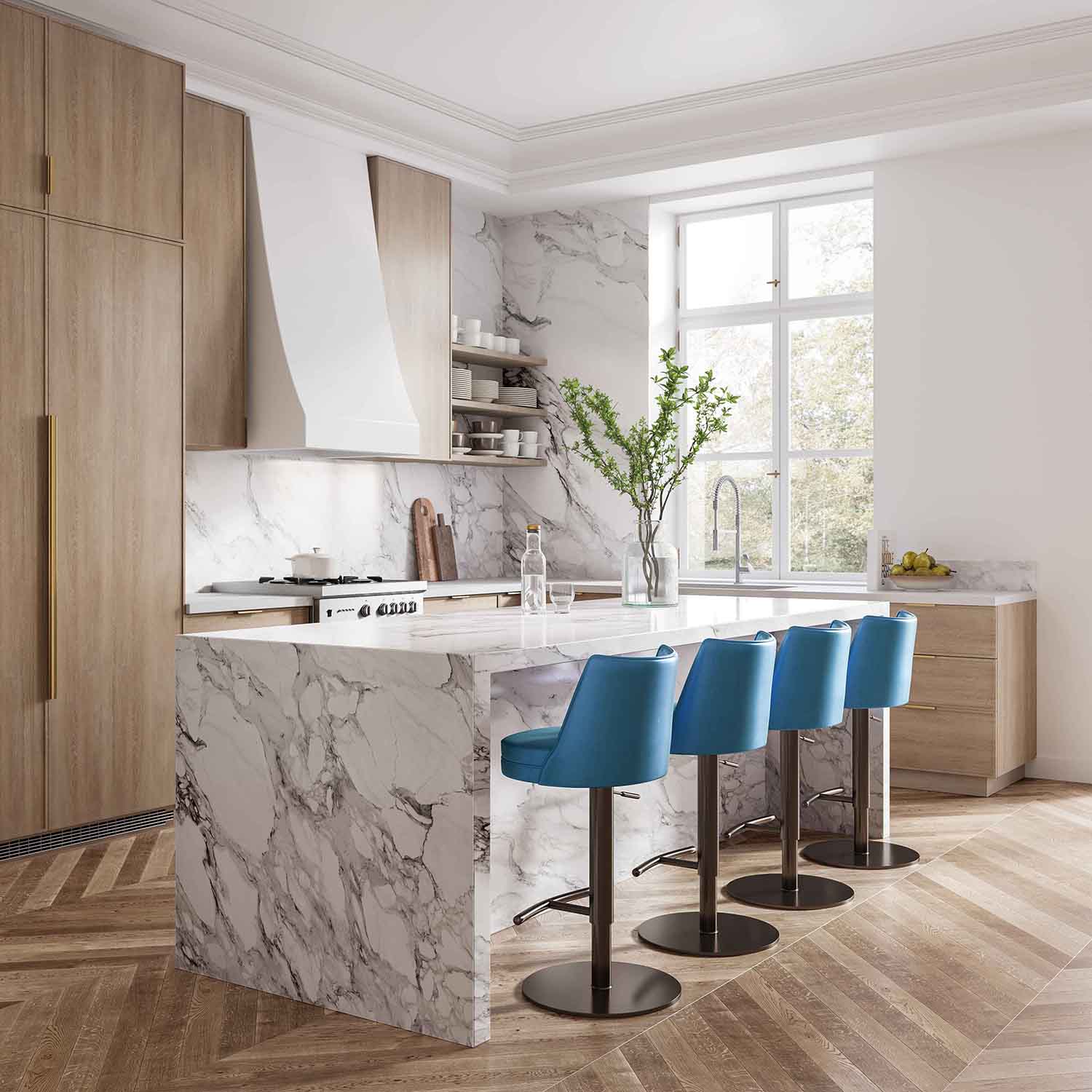 TOV Furniture Gala Vegan Leather on Adjustable Stool