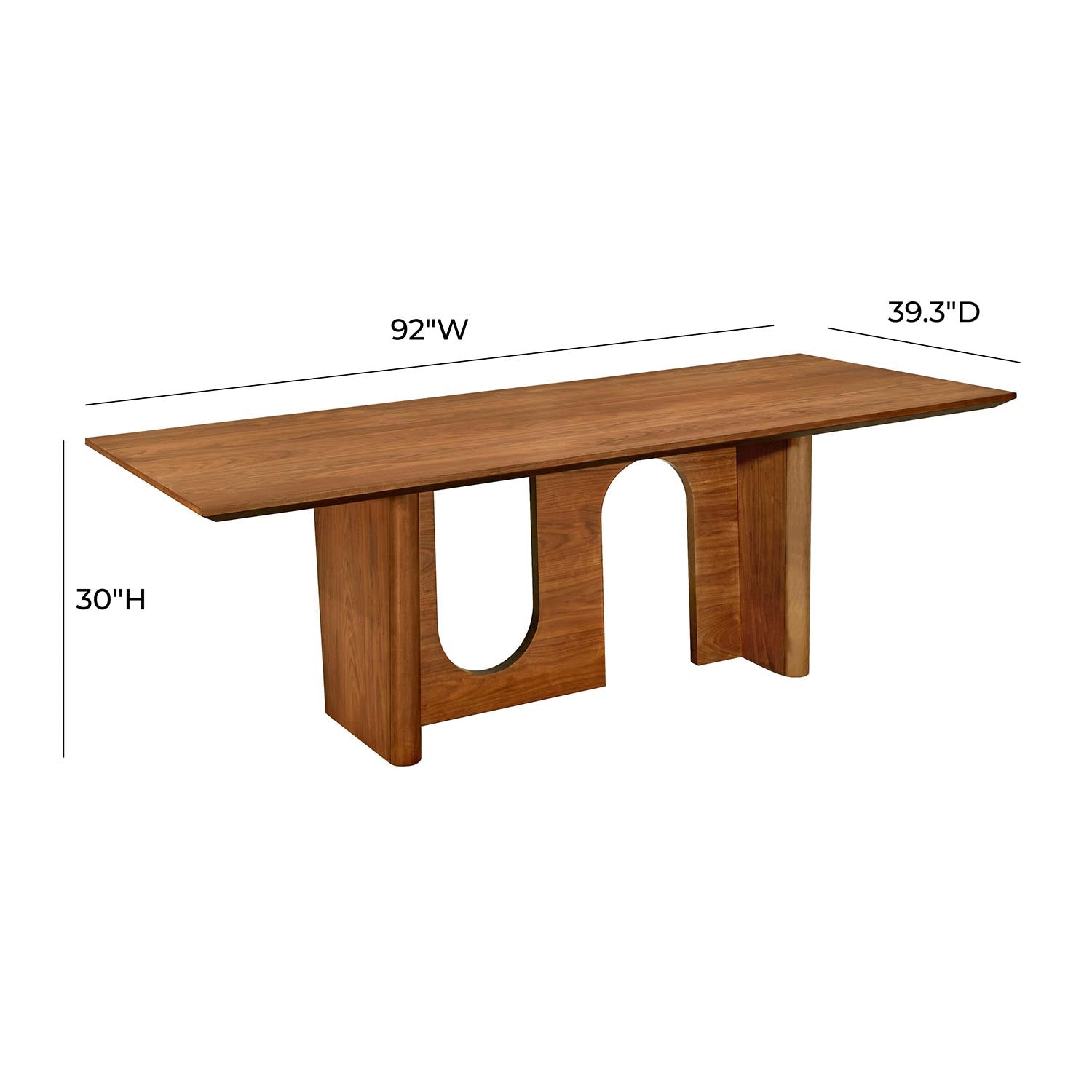 TOV Furniture Satra Walnut Rectangular Dining Table