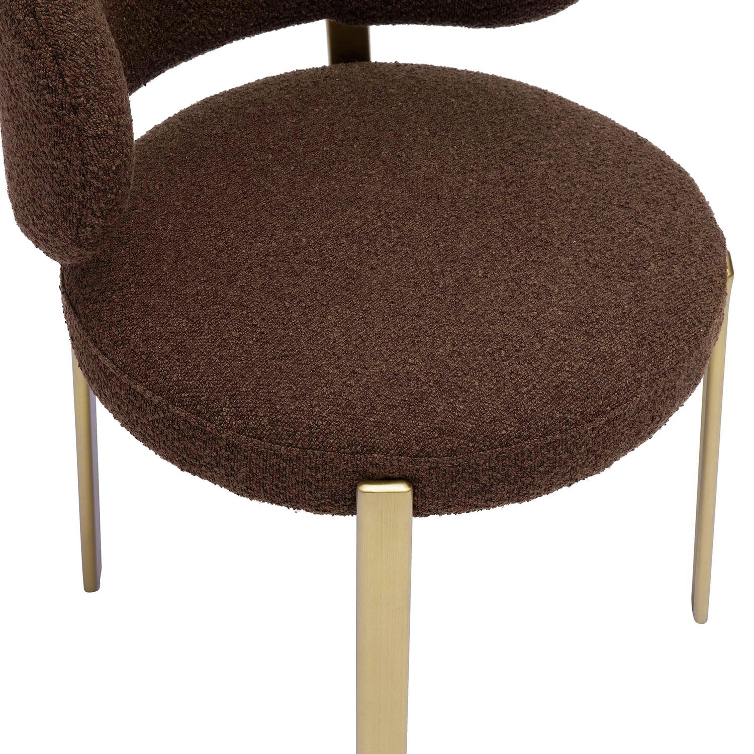 TOV Furniture Margaret Chocolate Brown Performance Boucle Dining Chair