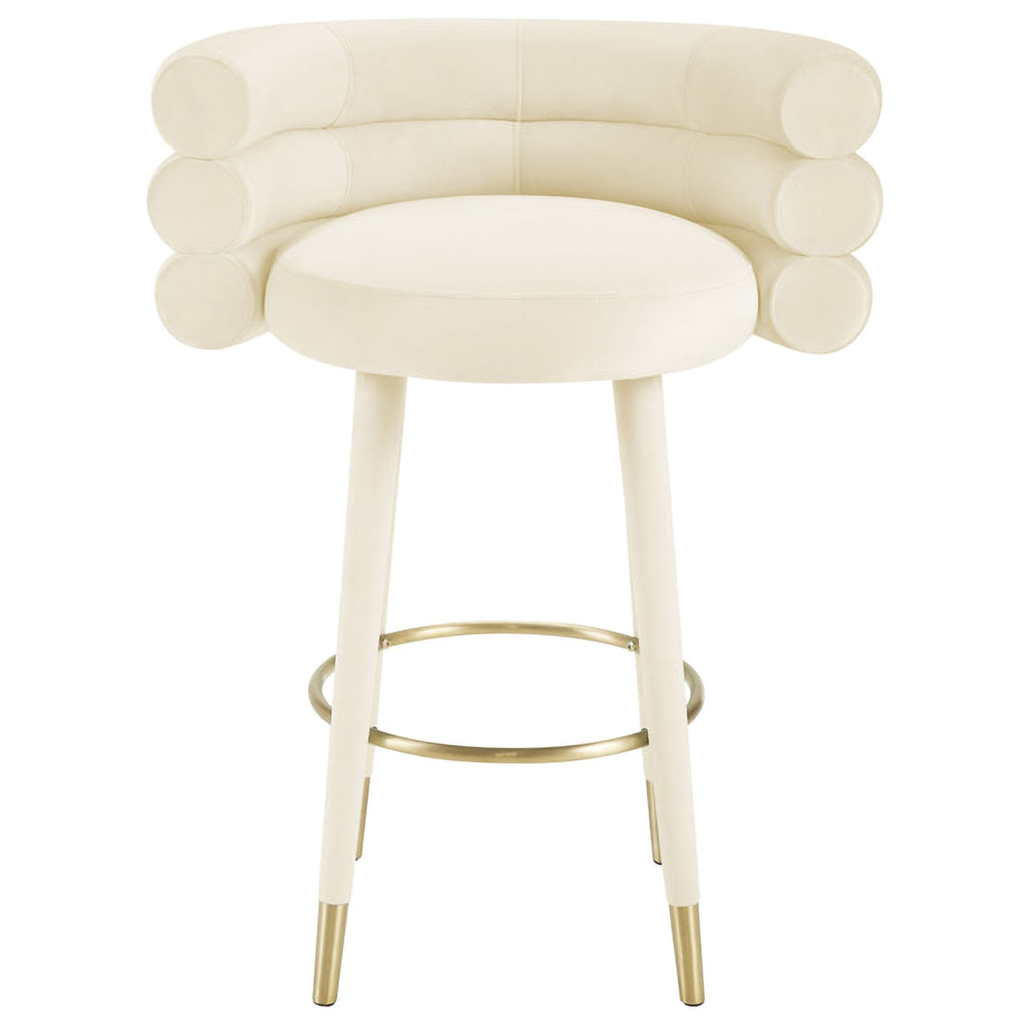 TOV Furniture Betty Cream Velvet Barstool