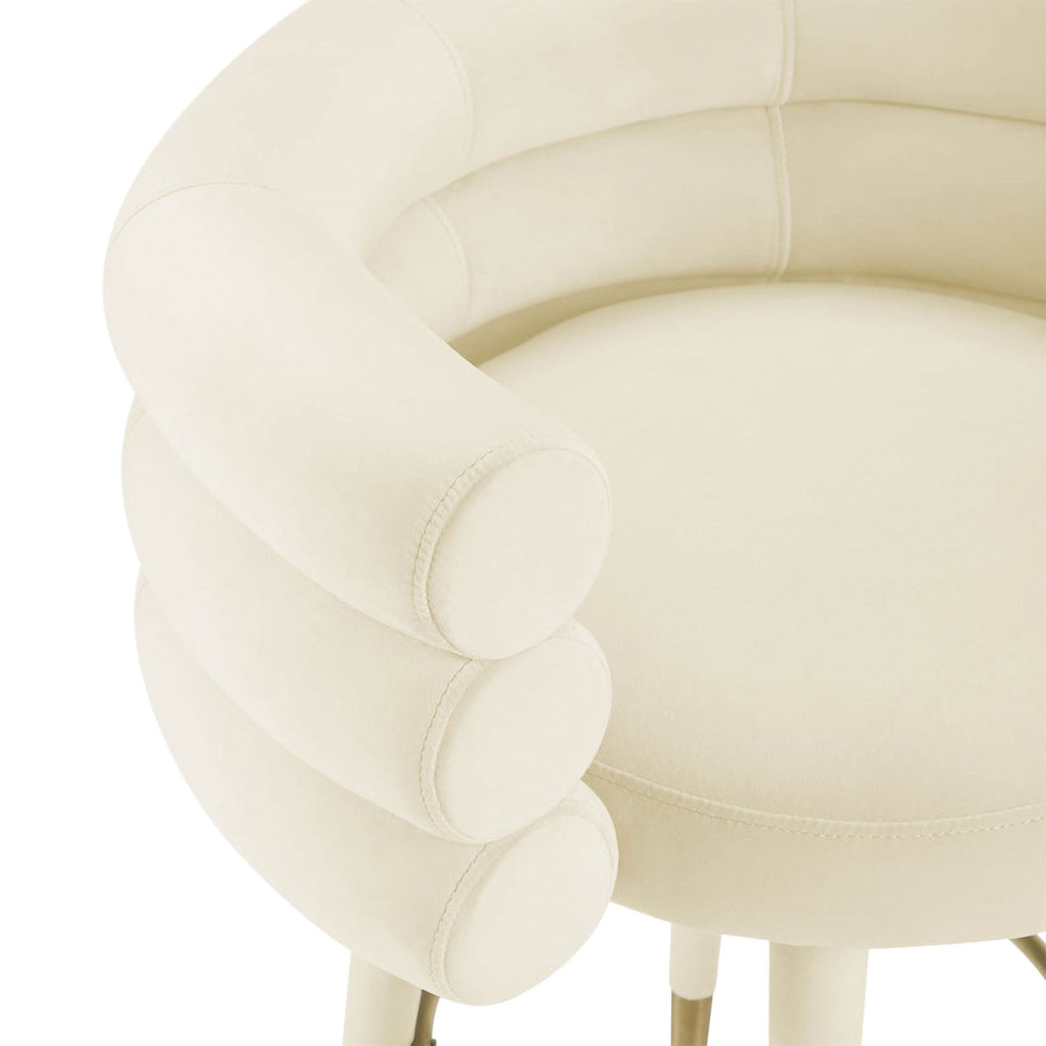 TOV Furniture Betty Cream Velvet Barstool