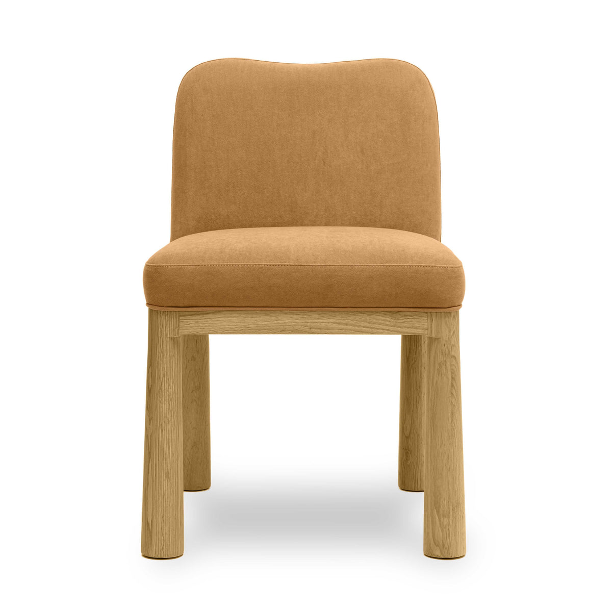TOV Furniture Tiara Cognac Performance Velvet and Oak Dining Chair