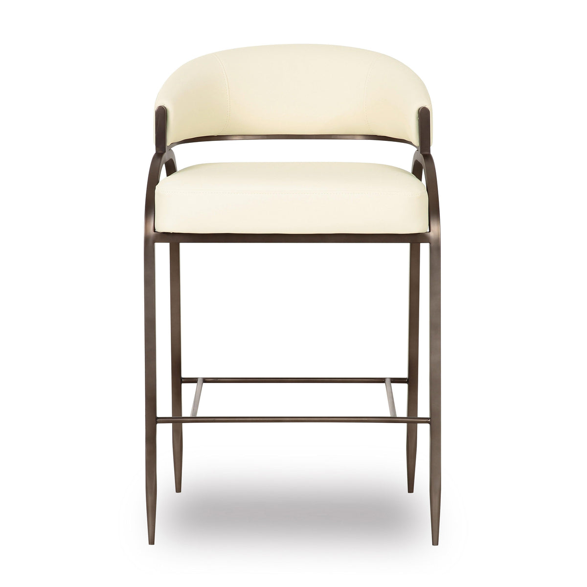 TOV Furniture Tatum Cream Performance Vegan Leather Counter Stool