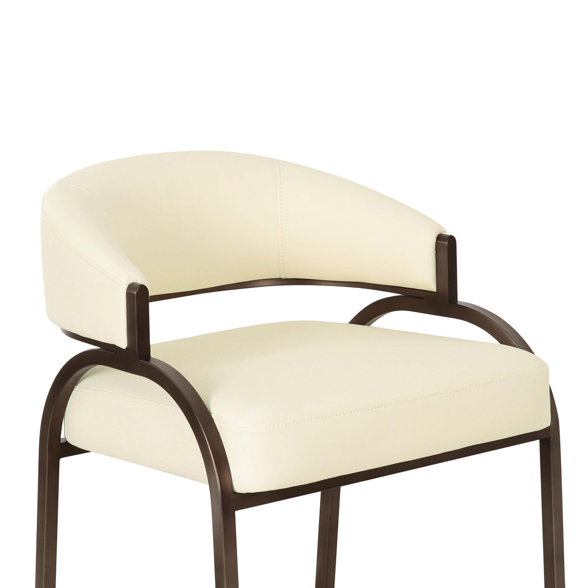 TOV Furniture Tatum Cream Performance Vegan Leather Counter Stool