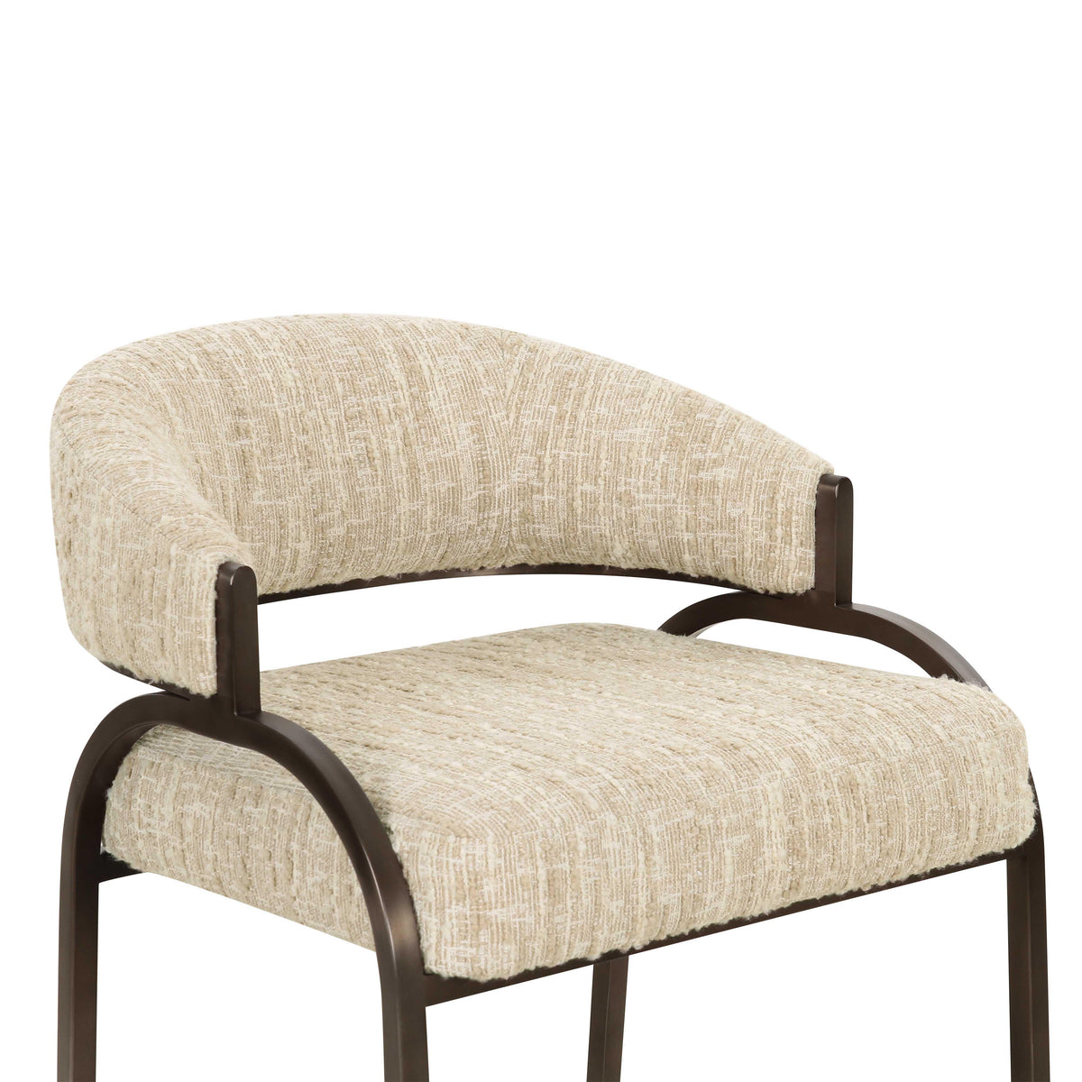 TOV Furniture Tatum Taupe Textured Performance Boucle Counter Stool