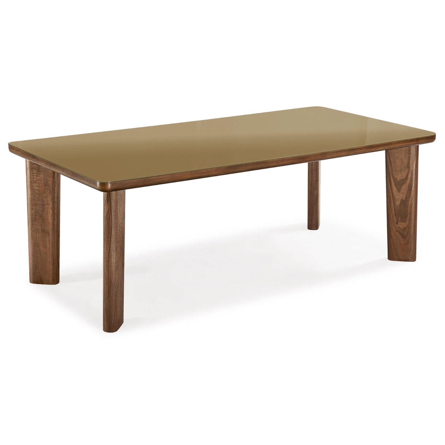 TOV Furniture Oani Walnut and Glass Rectangular Dining Table