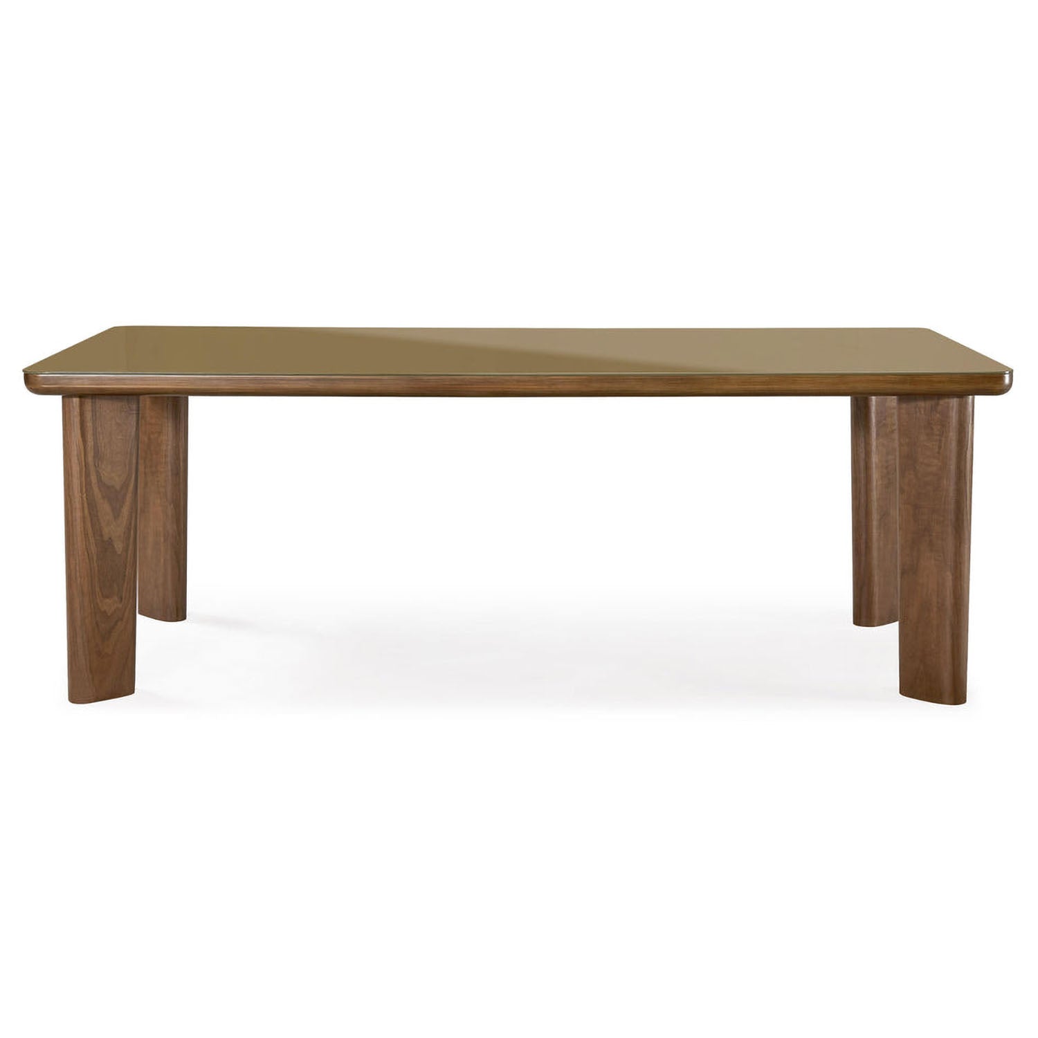 TOV Furniture Oani Walnut and Glass Rectangular Dining Table