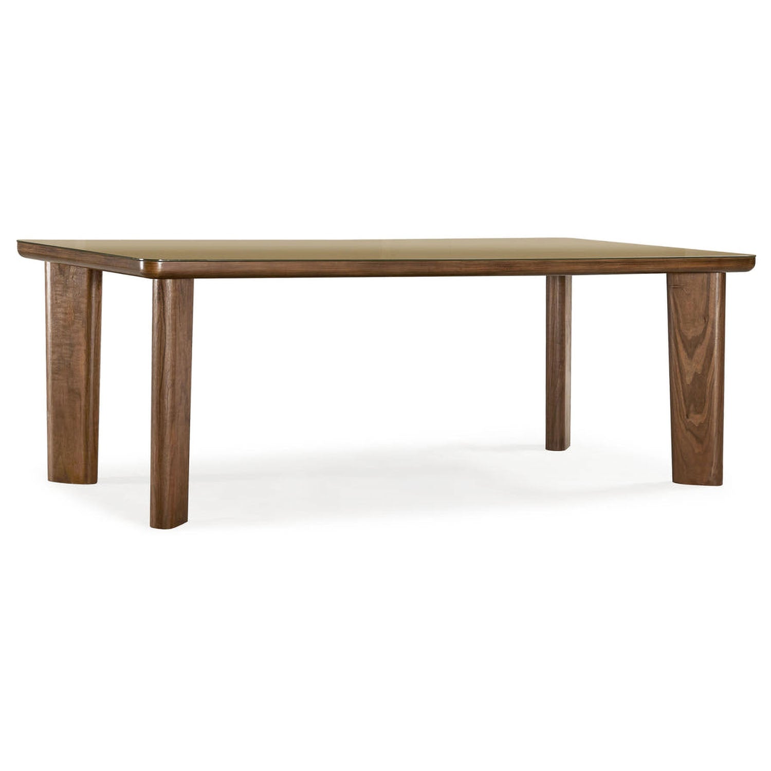 TOV Furniture Oani Walnut and Glass Rectangular Dining Table