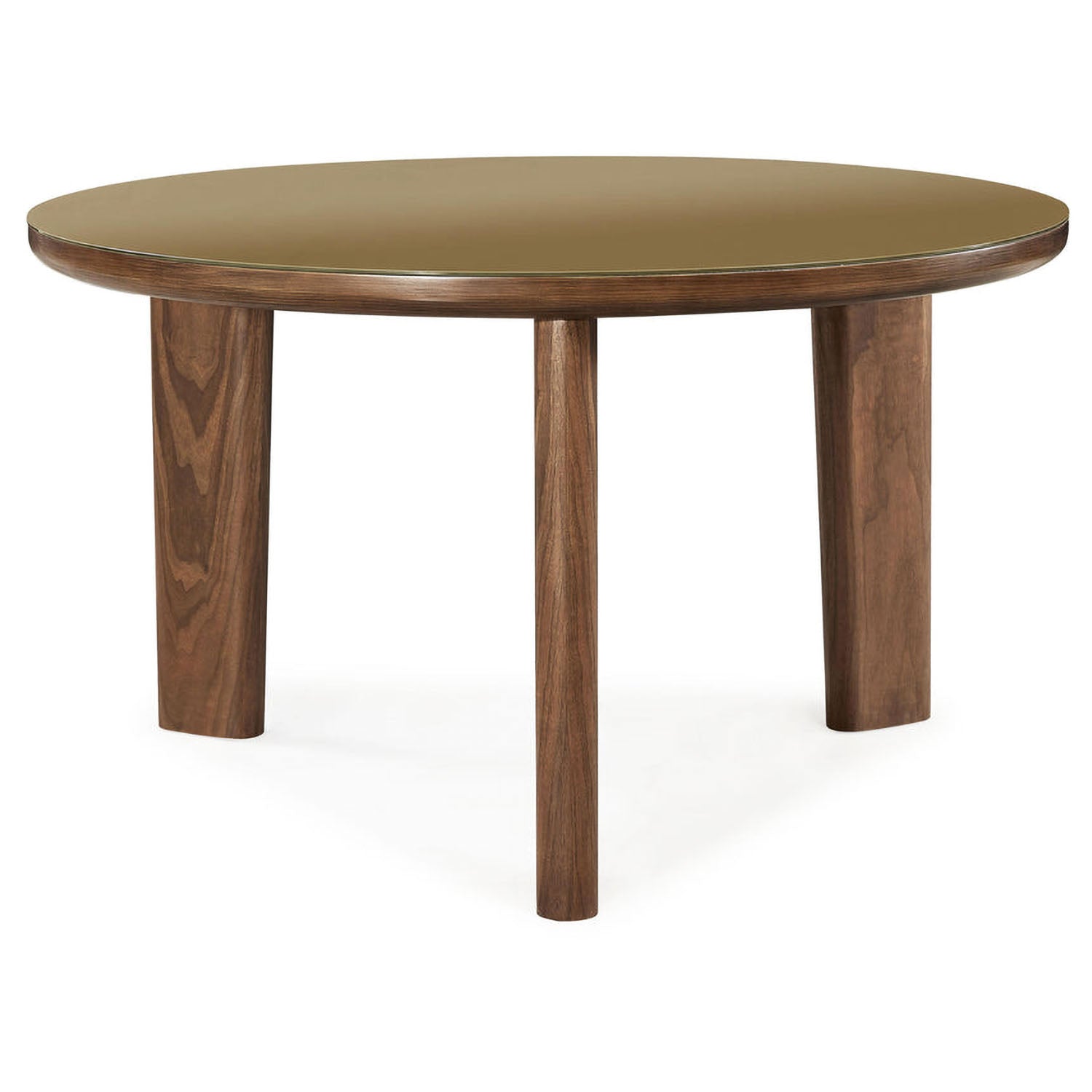 TOV Furniture Oani Walnut and Glass Round Dining Table
