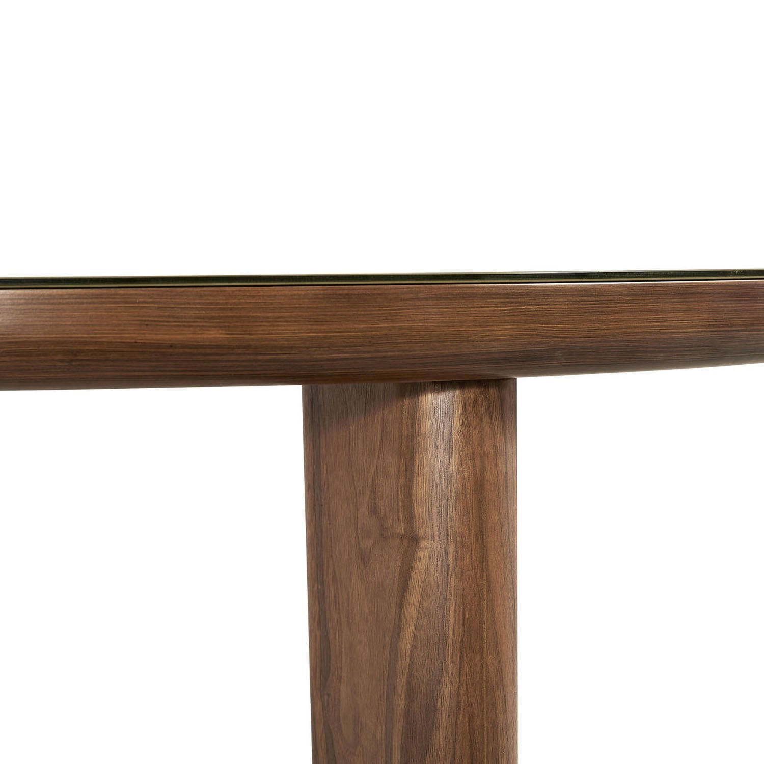 TOV Furniture Oani Walnut and Glass Round Dining Table