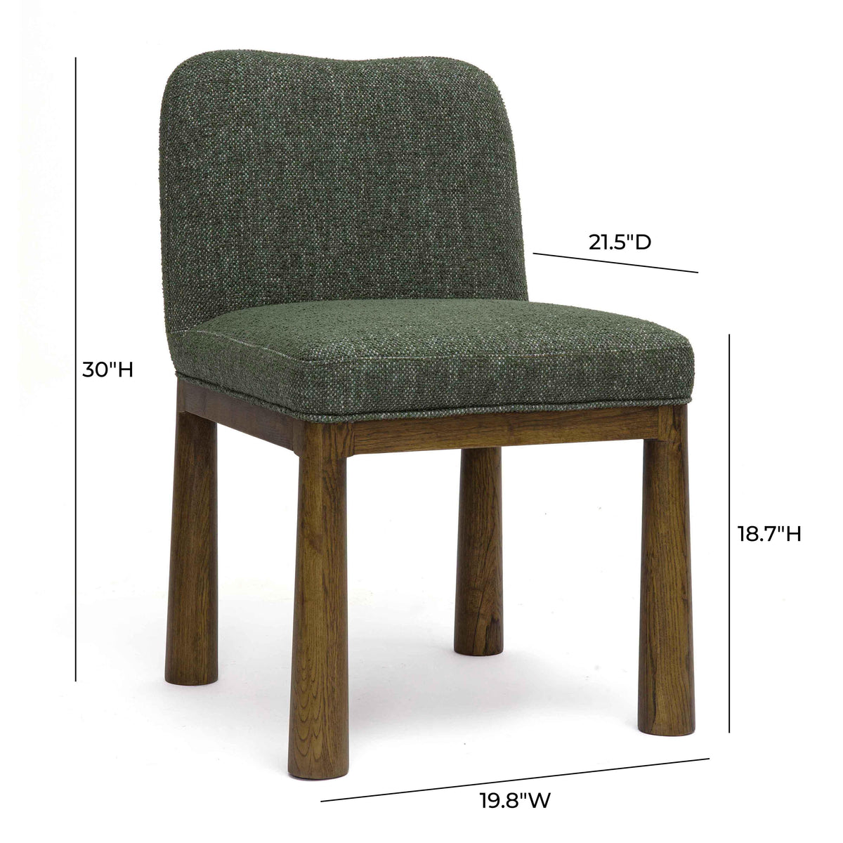 TOV Furniture Tiara Green Performance Basketweave Dining Chair