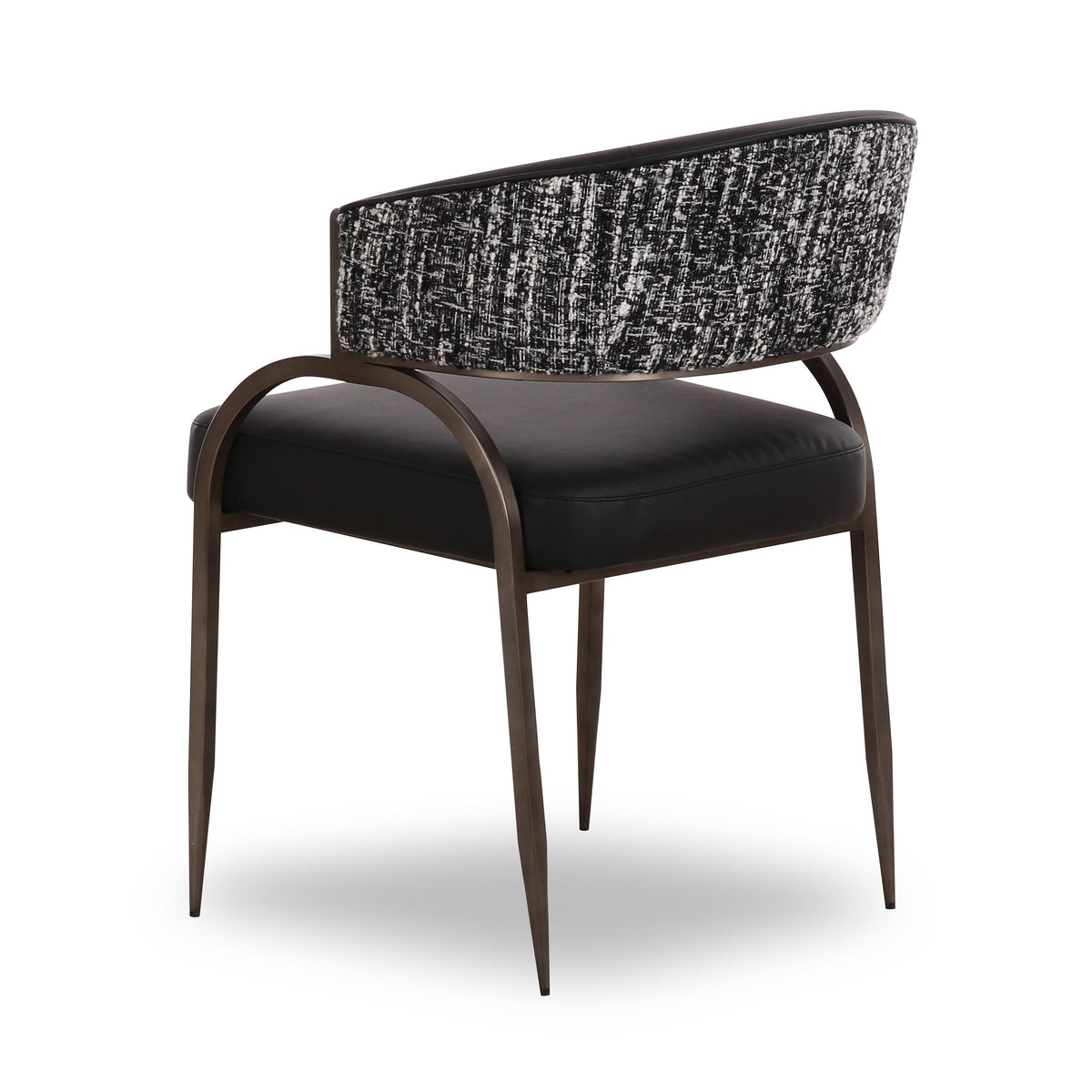 TOV Furniture Tatum Black 2-Tone Performance Vegan Leather Dining Chair