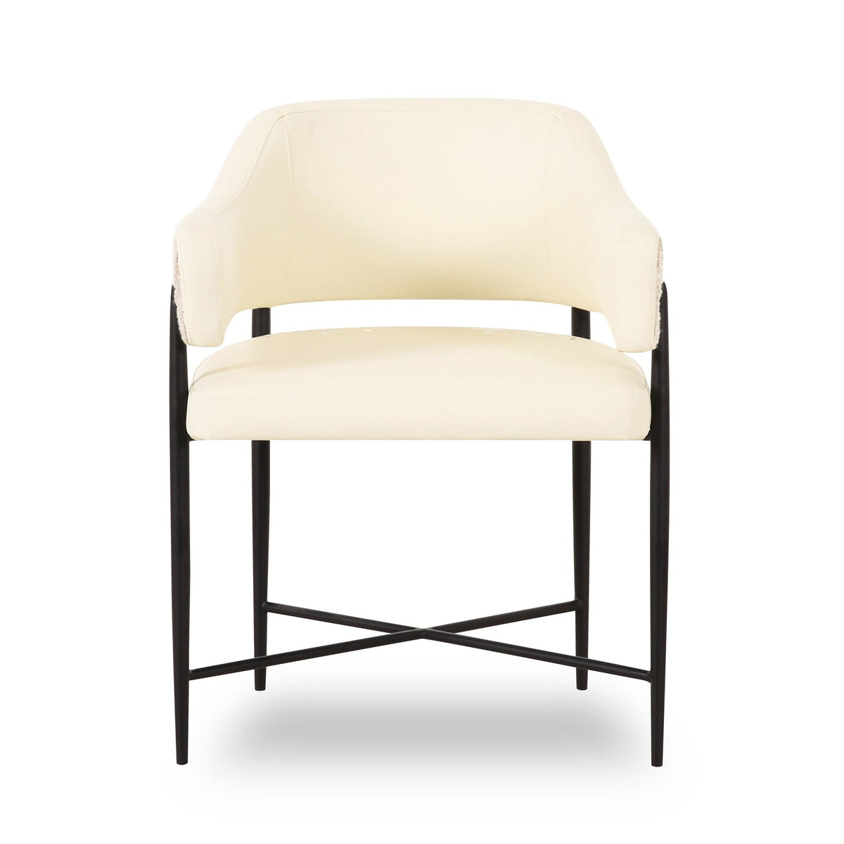 TOV Furniture Sezanne 2-Tone Cream Performance Vegan Leather Dining Chair