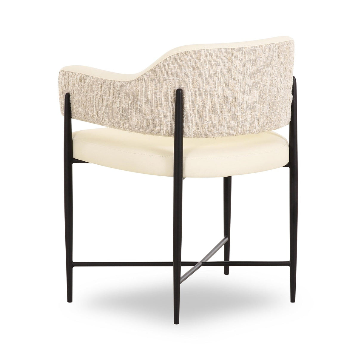 TOV Furniture Sezanne 2-Tone Cream Performance Vegan Leather Dining Chair