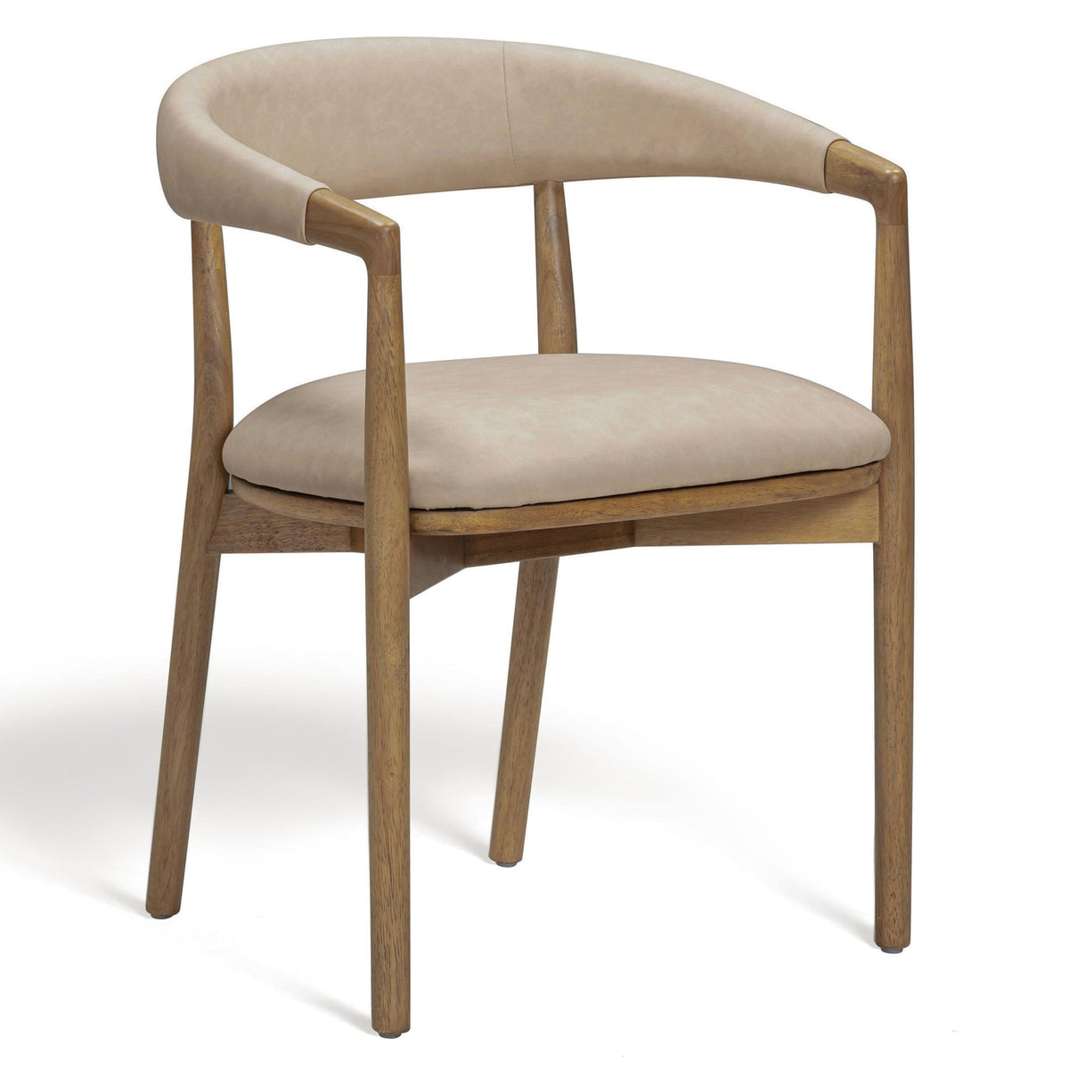 TOV Furniture Vina Performance Vegan Leather Dining Chair in taupe vegan leather, primary product view