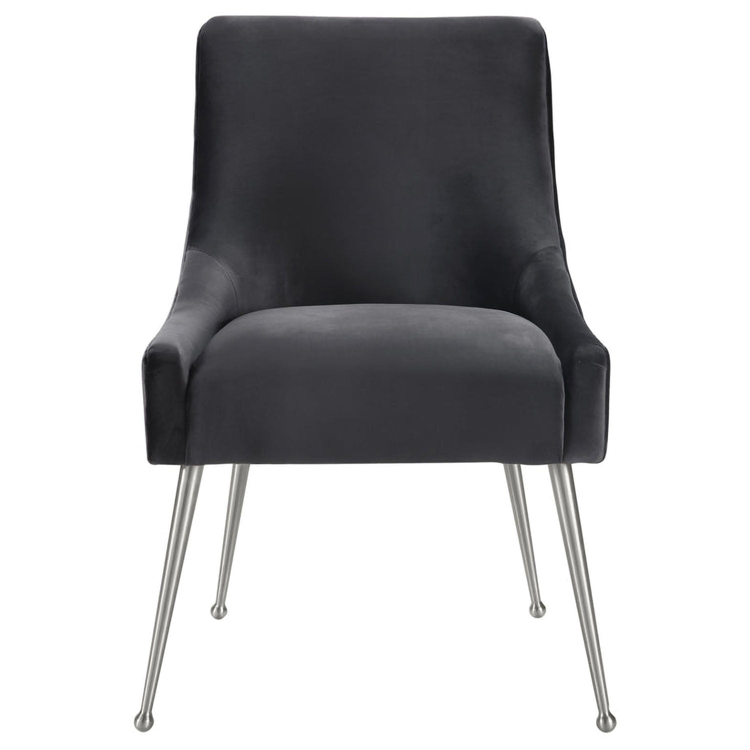 TOV Furniture Beatrix Grey Velvet Side Chair