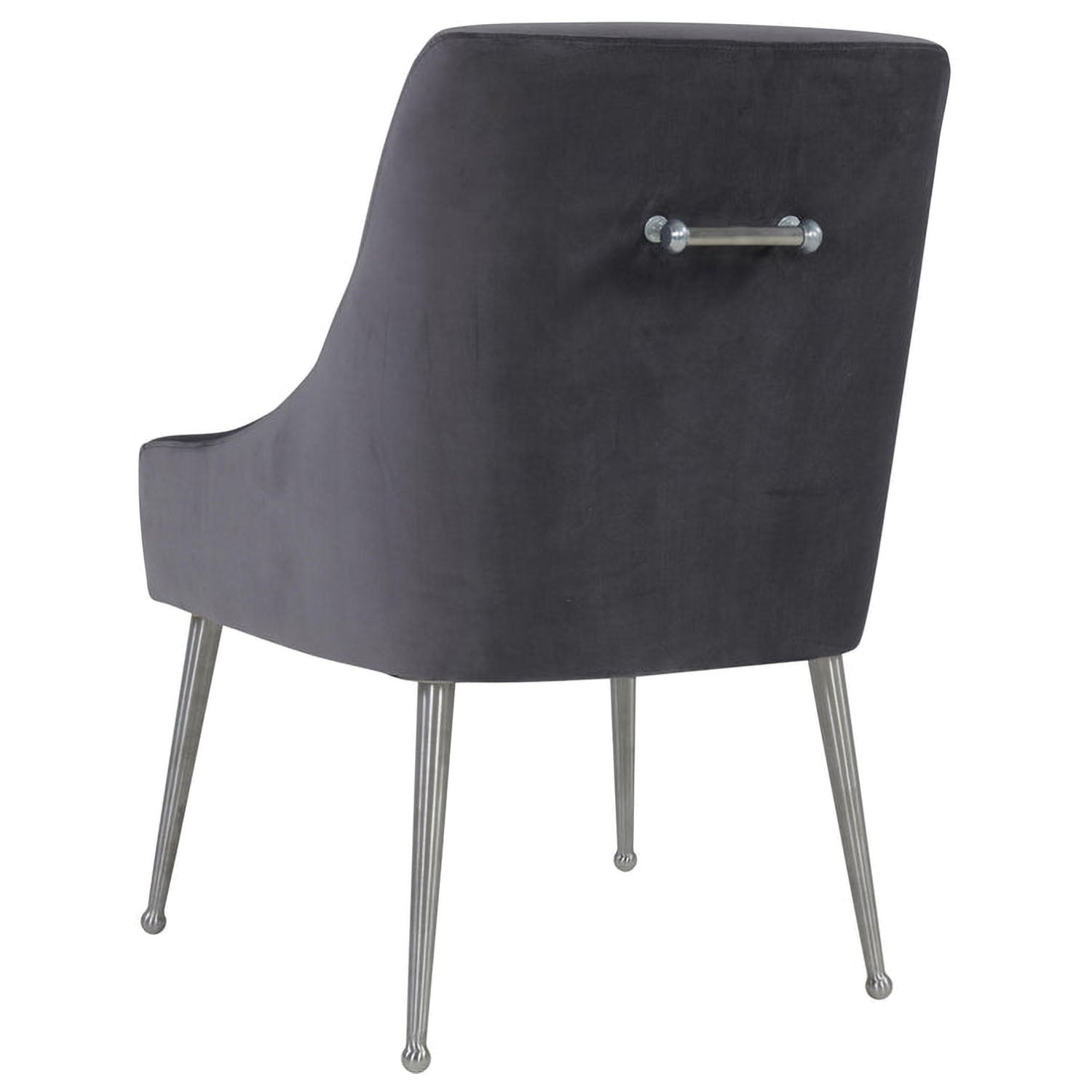 TOV Furniture Beatrix Grey Velvet Side Chair