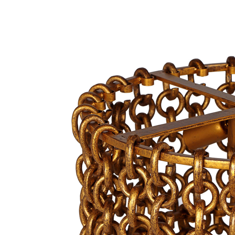 TOV Furniture Nirsa Brass Chain Link 3 Tier Chandelier