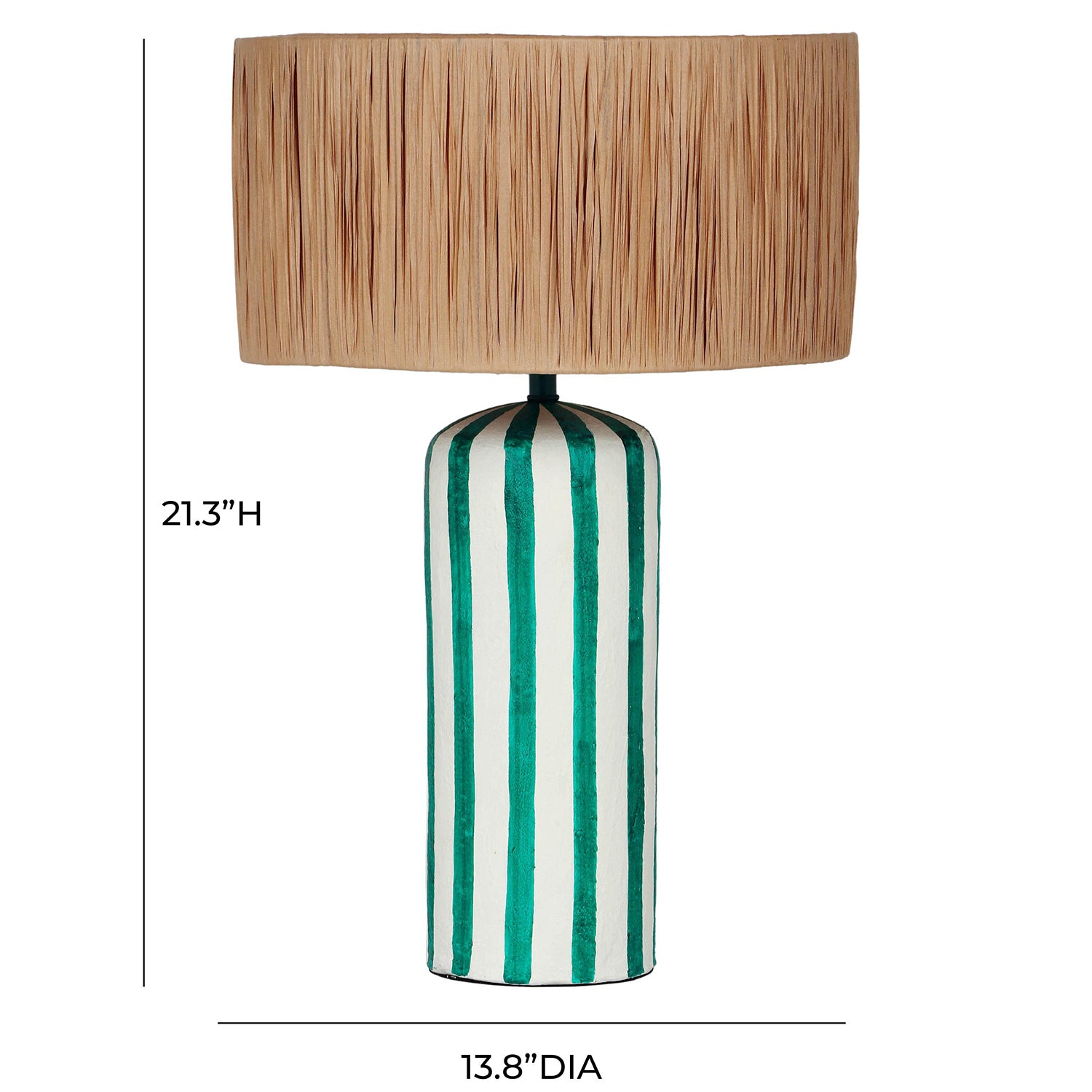 TOV Furniture Ravello Striped Papier Mache Table Lamp