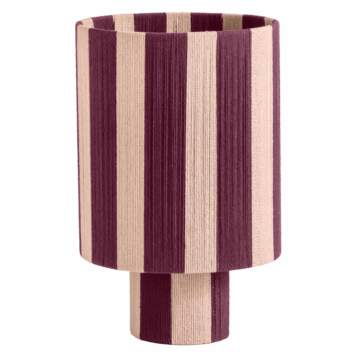 TOV Furniture Guinevere Striped Cotton Table Lamp in pink and purple striped cotton, primary product view
