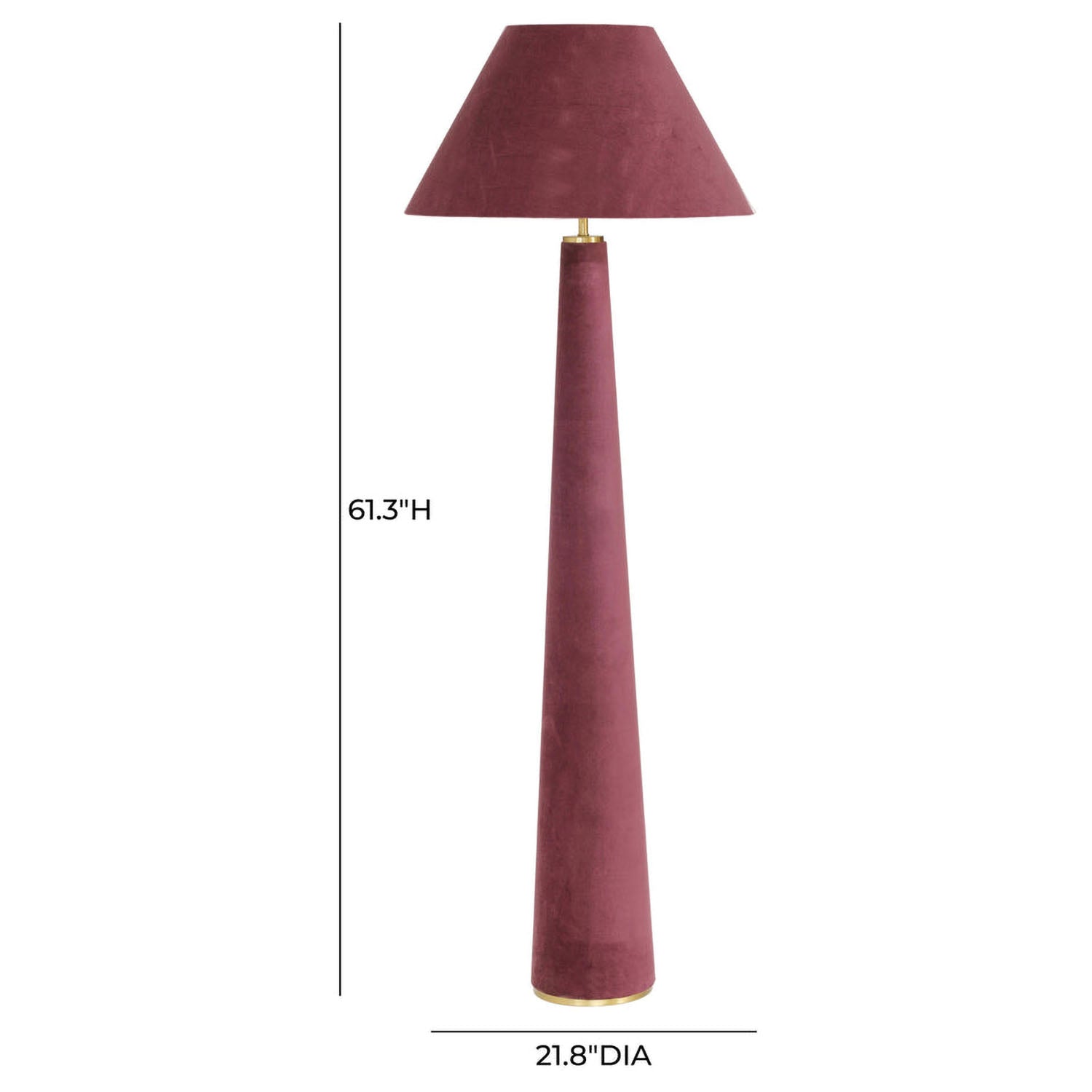 TOV Furniture Graham Velvet Floor Lamp