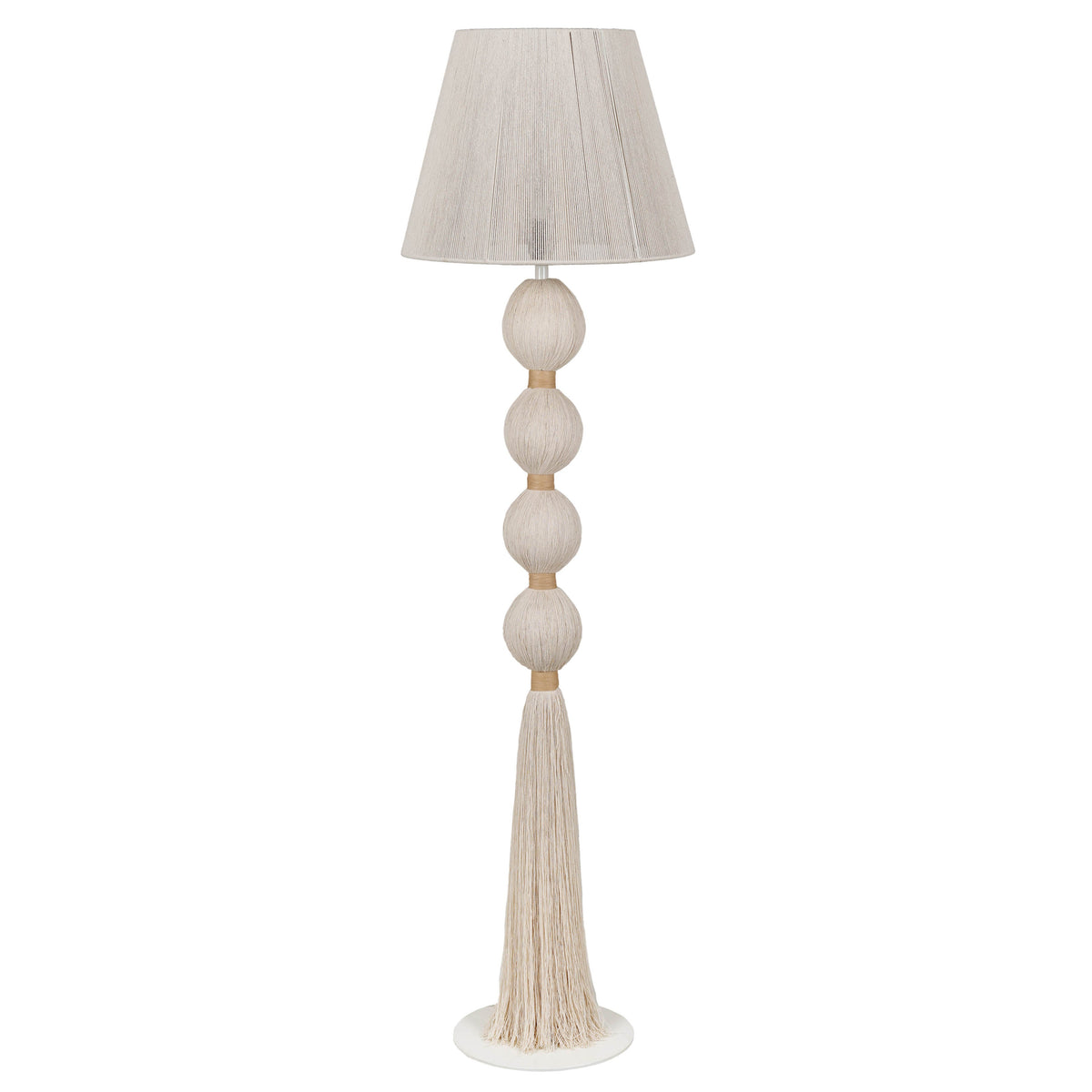 TOV Furniture Samba White Cotton Floor Lamp in white cotton with matching shade, primary product view