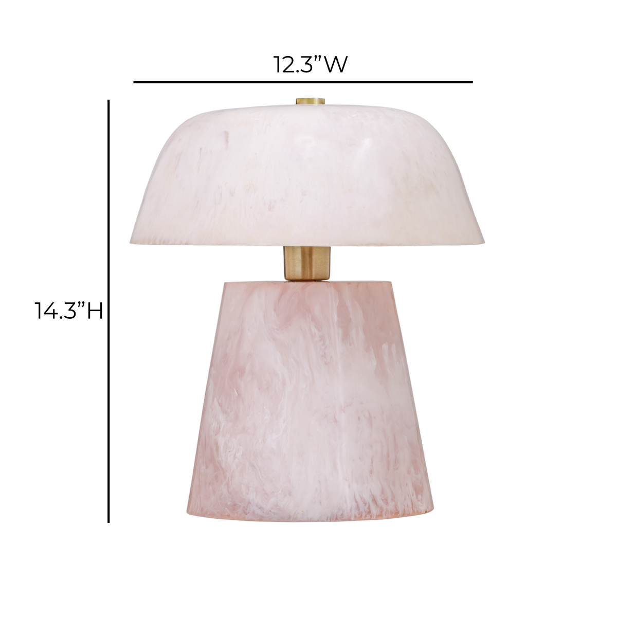 TOV Furniture Pouty Pink Resin Table Lamp