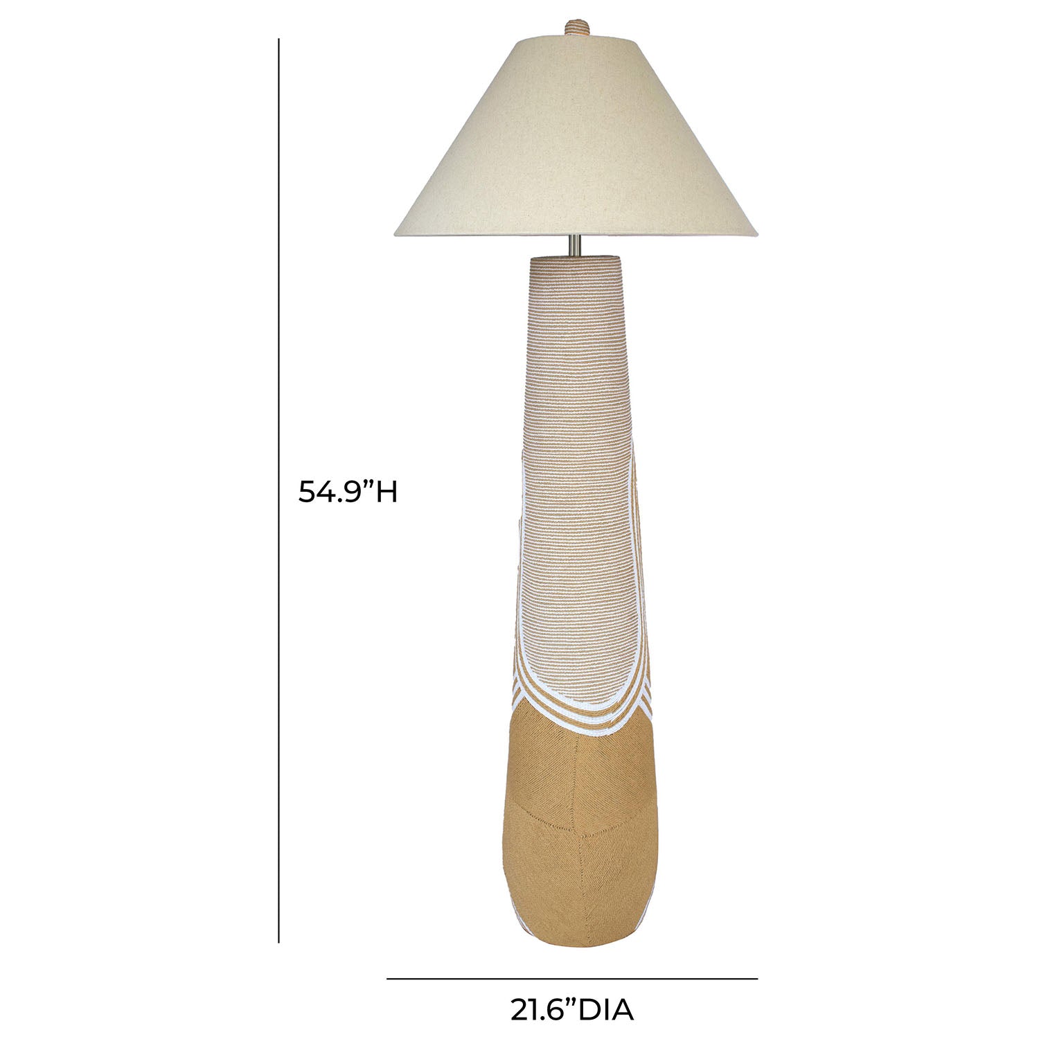 TOV Furniture Harlee Natural Woven Floor Lamp