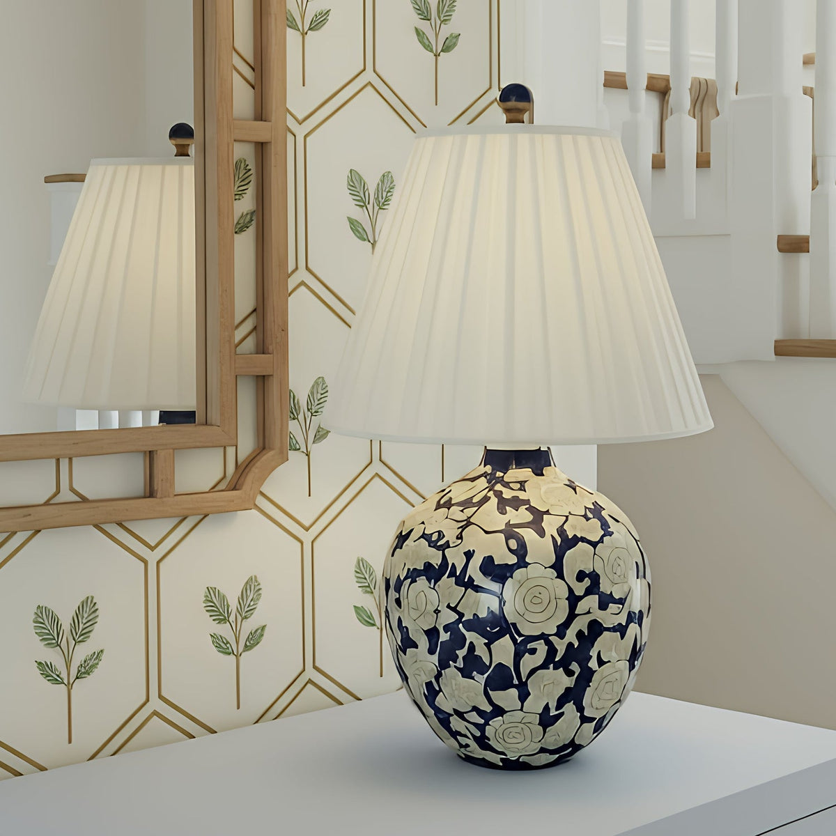 TOV Furniture Diana Blue & White Table Lamp