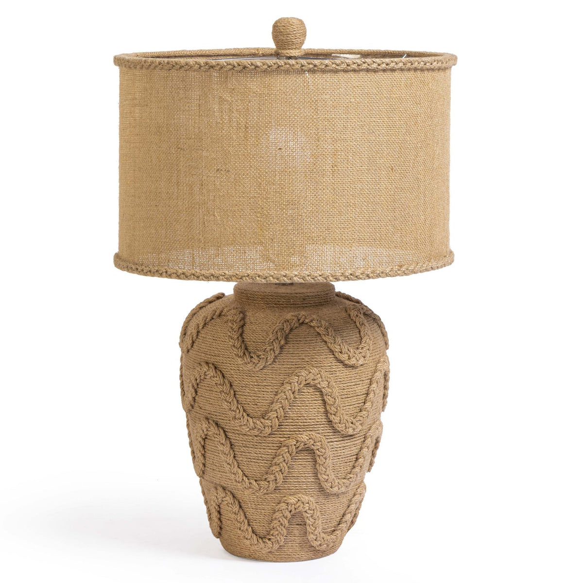 TOV Furniture Baha Natural Bamboo Jute Table Lamp in natural bamboo jute, primary product view