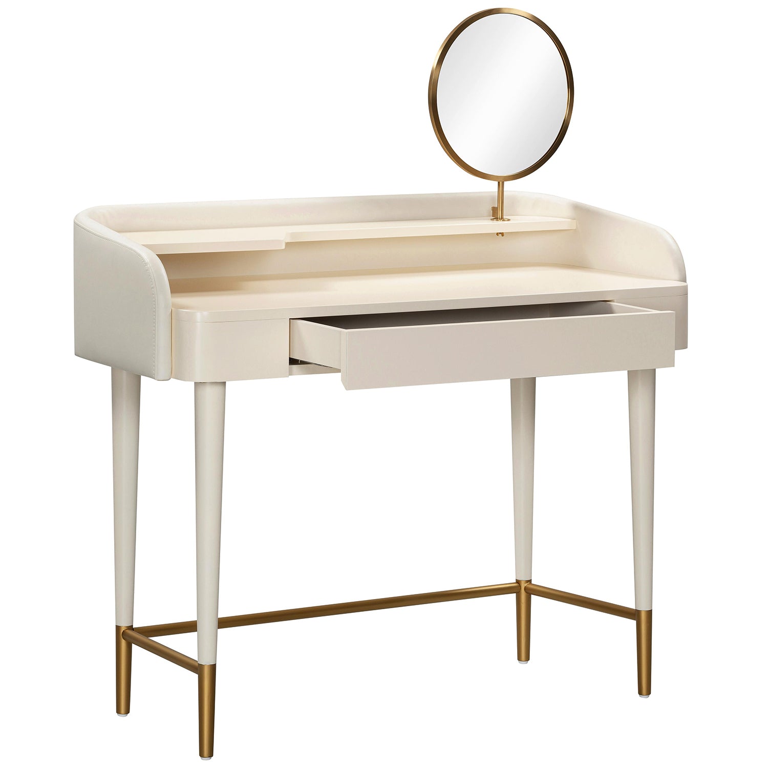 TOV Furniture Penelope Vegan Leather Wrapped Vanity Desk