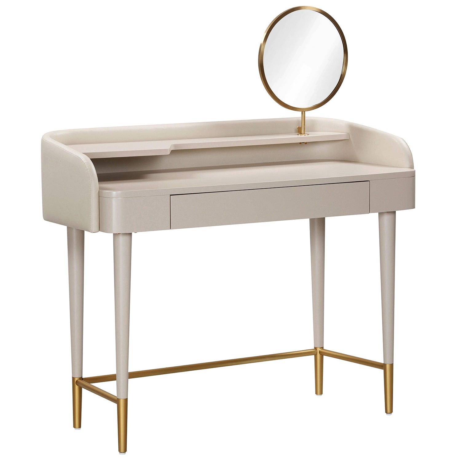 TOV Furniture Penelope Vegan Leather Wrapped Vanity Desk