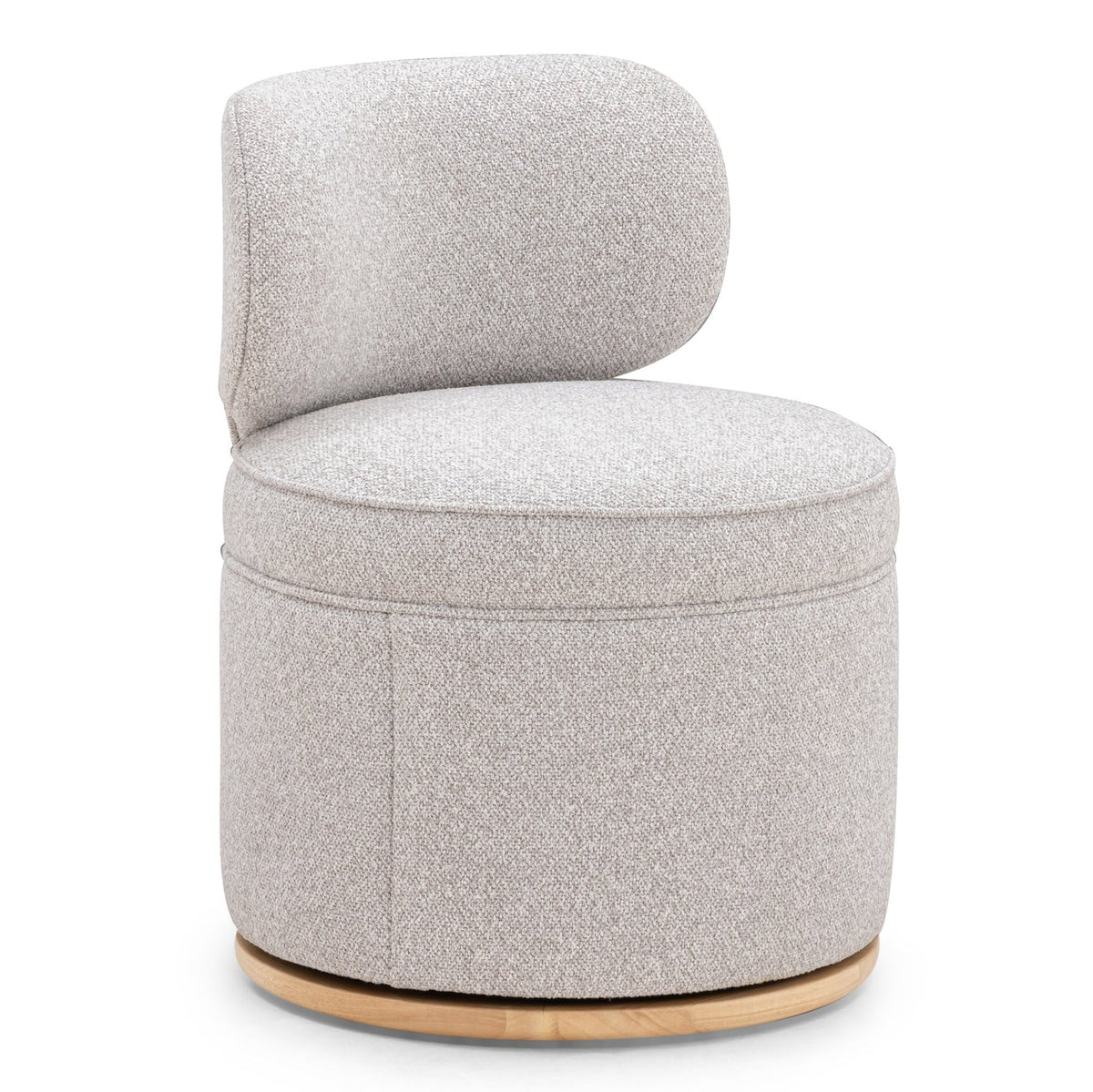 TOV Furniture Amaya Grey Textured Performance Swivel Desk Chair in grey textured performance fabric, primary product view