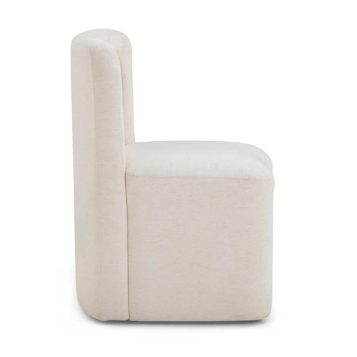 TOV Furniture Dolce Cream Performance Velvet Rolling Desk Chair