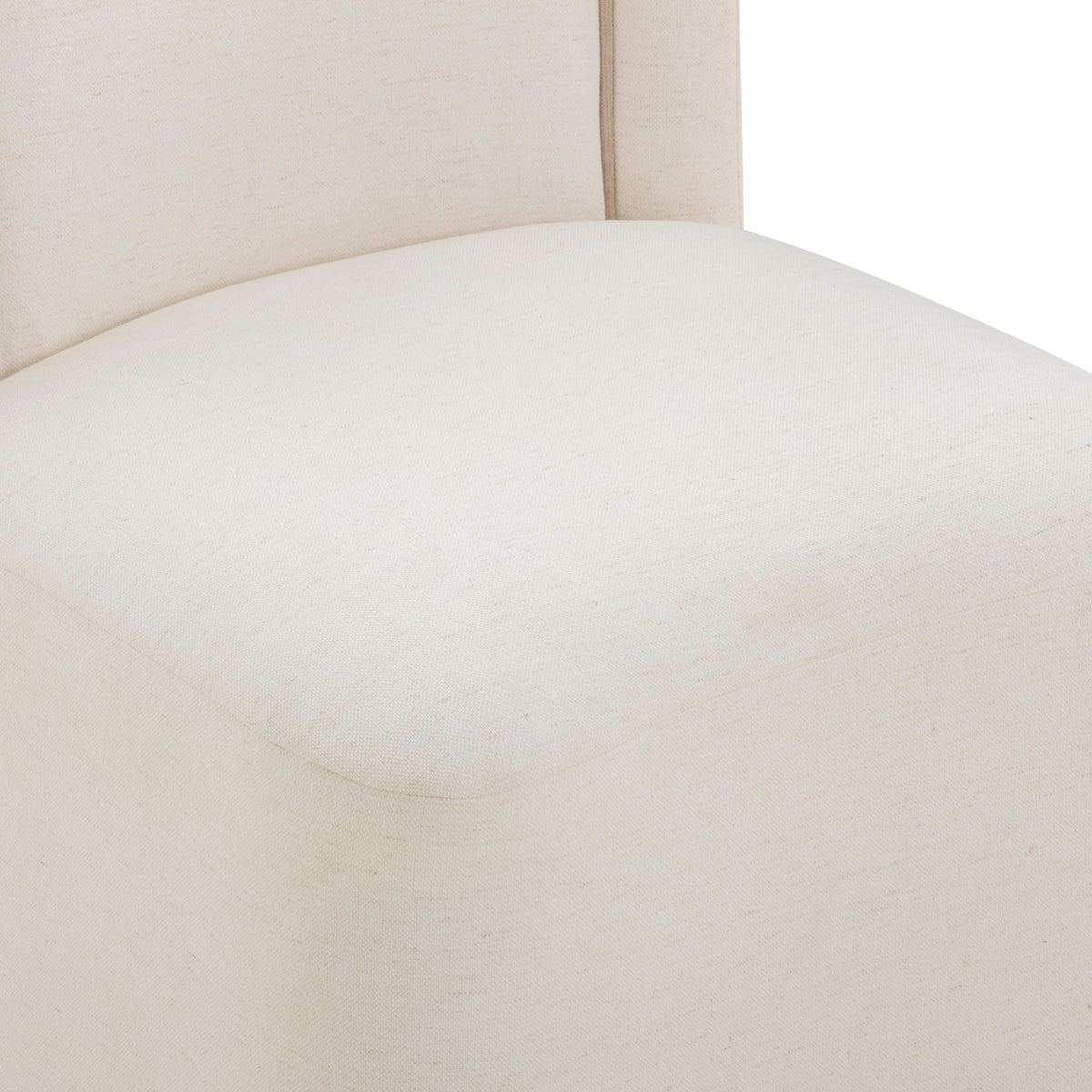 TOV Furniture Dolce Cream Performance Velvet Rolling Desk Chair