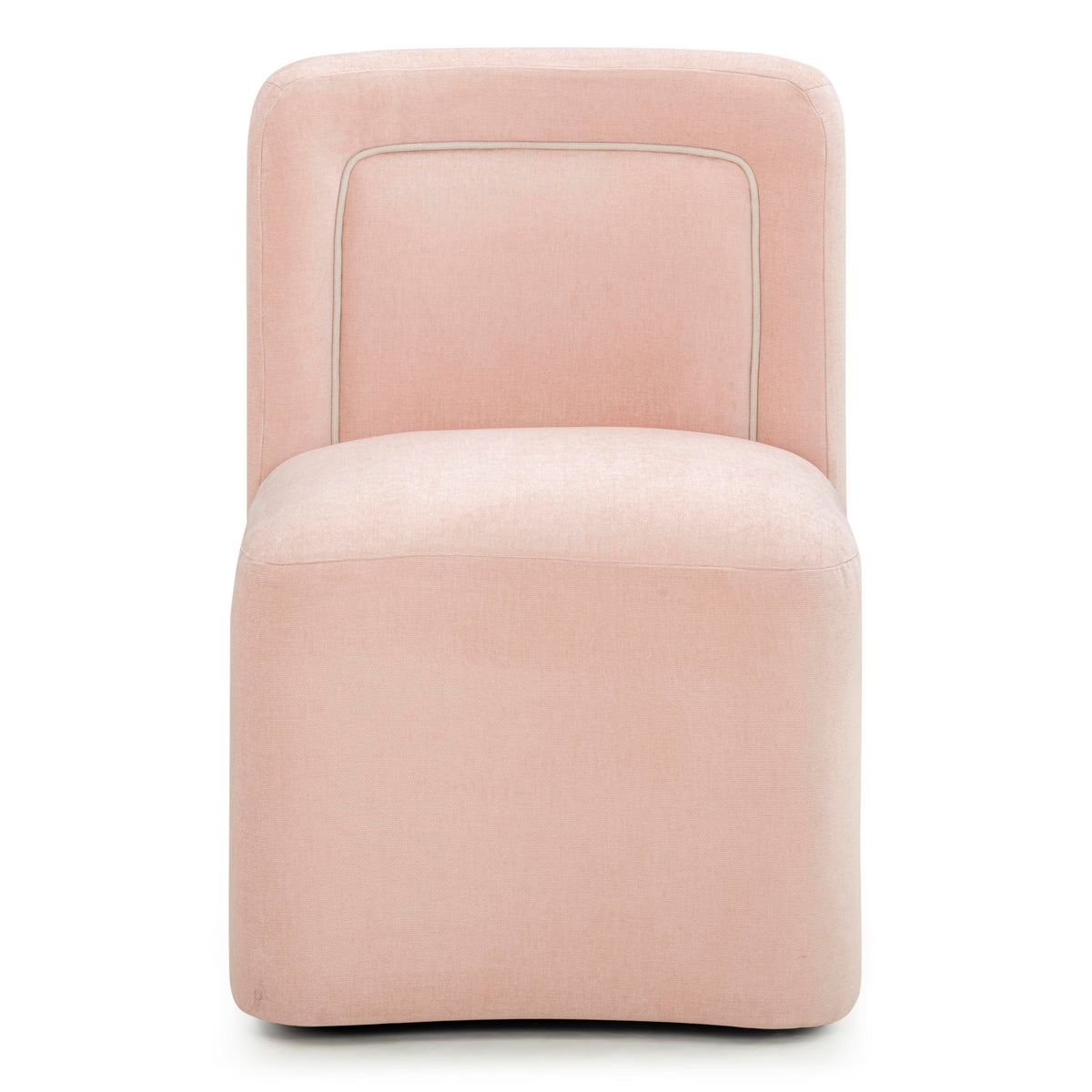 TOV Furniture Dolce Pink Performance Velvet Rolling Desk Chair