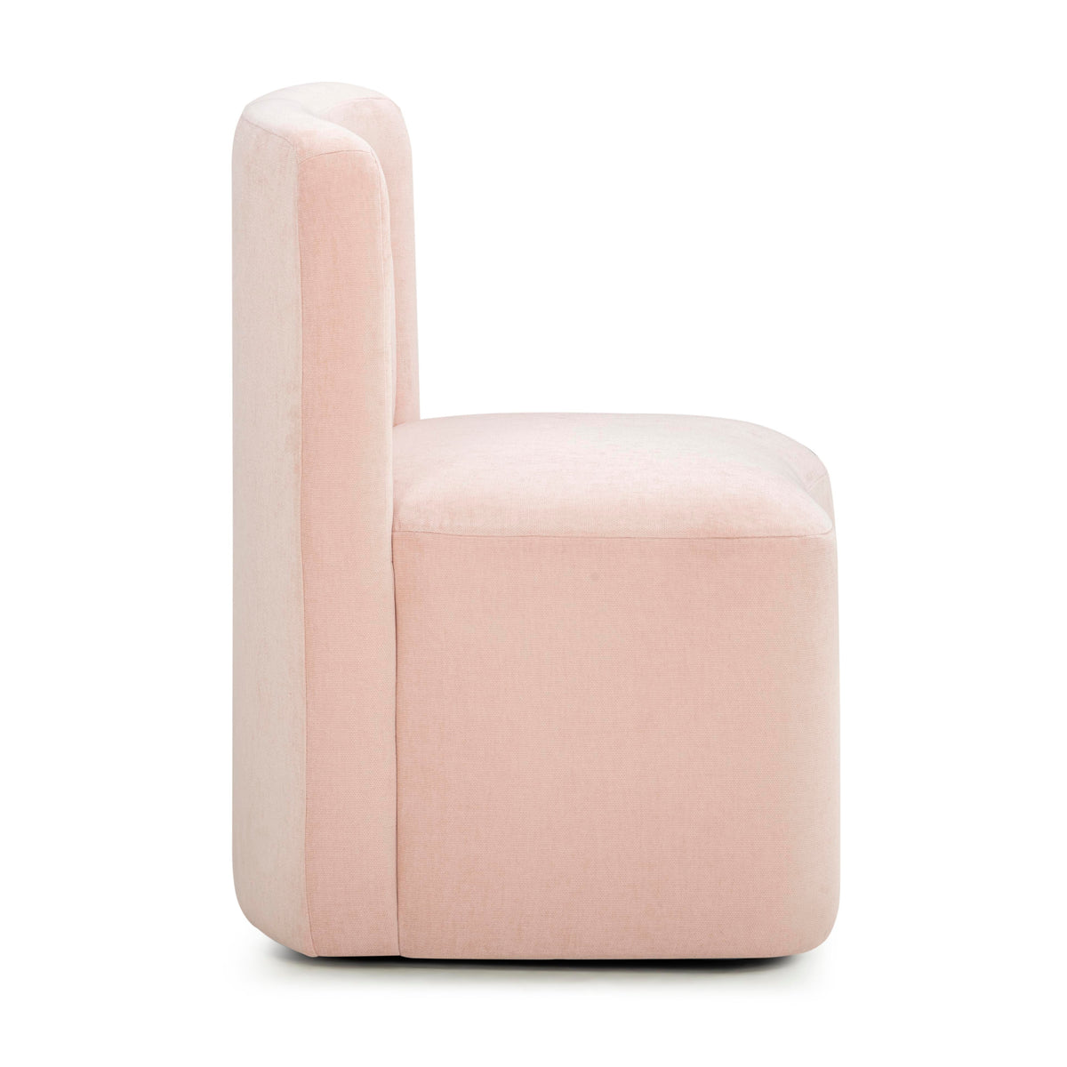 TOV Furniture Dolce Pink Performance Velvet Rolling Desk Chair