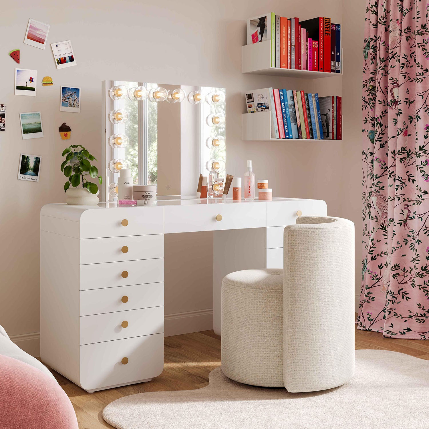 TOV Furniture Alyssa Rolling Desk Chair