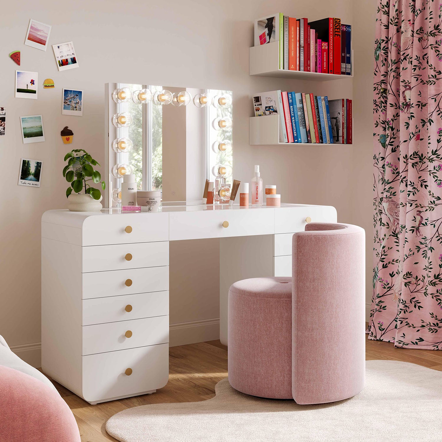 TOV Furniture Alyssa Rolling Desk Chair