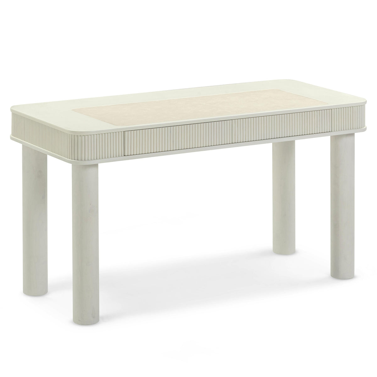 TOV Furniture Sarah Cream 2-Drawer Executive Work Desk