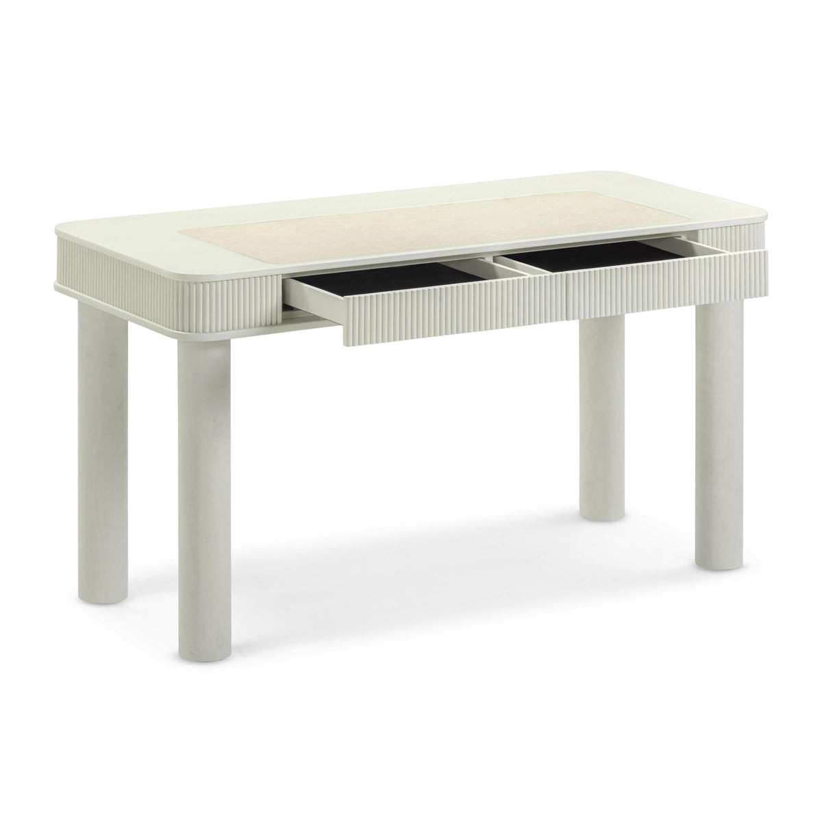TOV Furniture Sarah Cream 2-Drawer Executive Work Desk