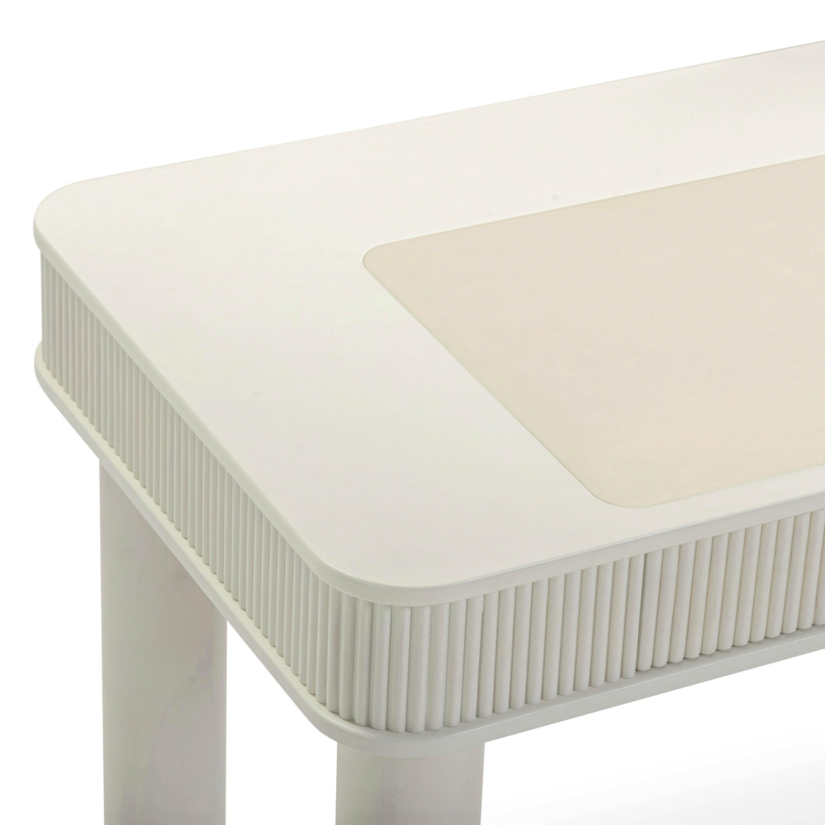 TOV Furniture Sarah Cream 2-Drawer Executive Work Desk