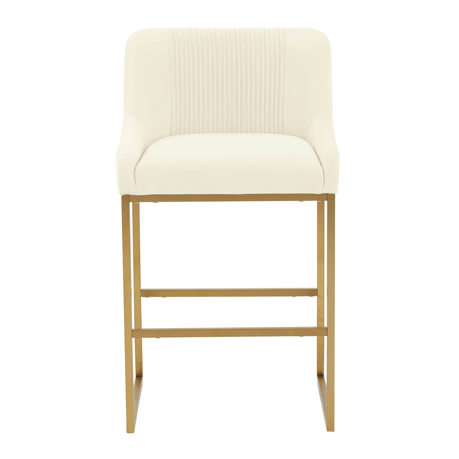 TOV Furniture Lisa Pleated Velvet Counter Stool