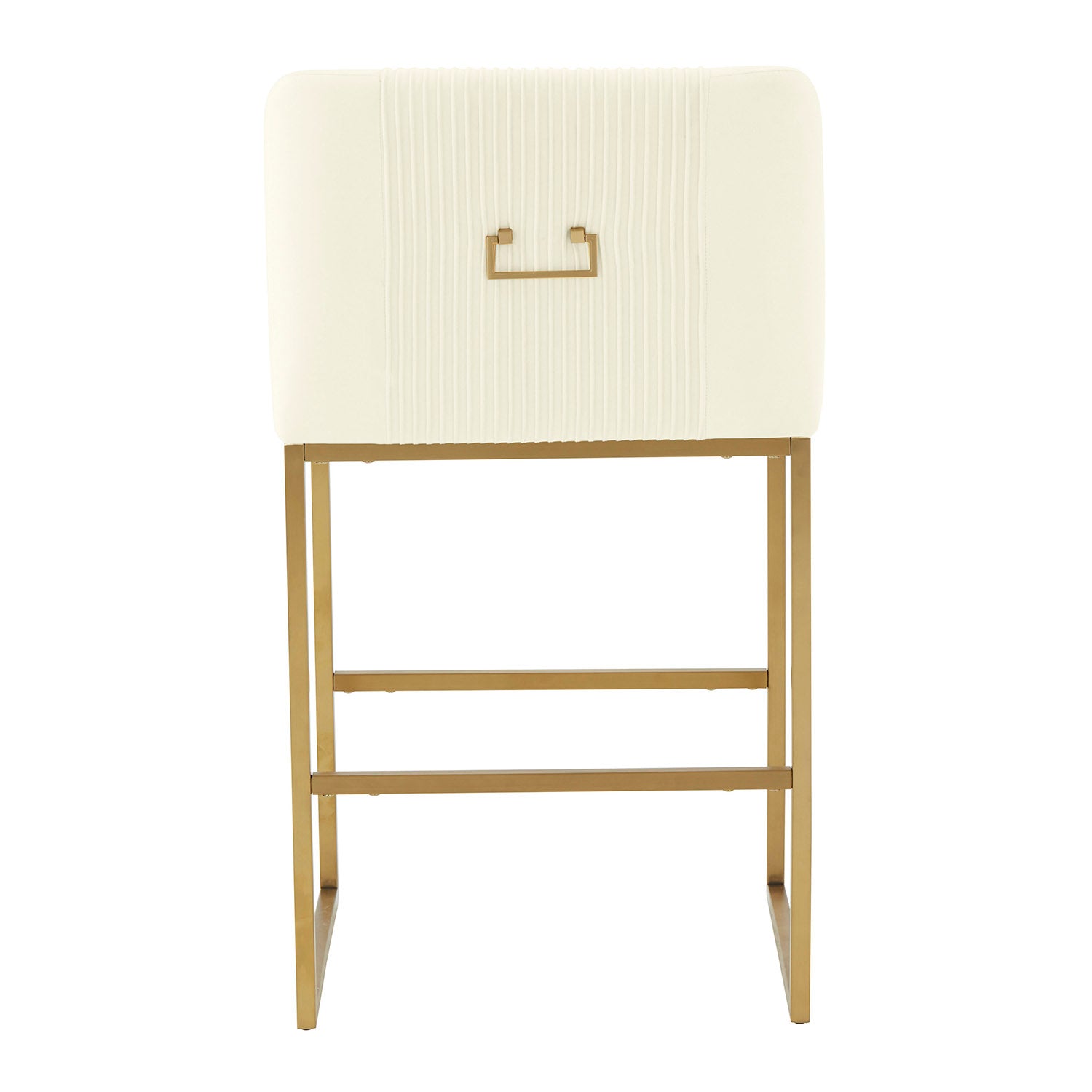 TOV Furniture Lisa Pleated Velvet Counter Stool