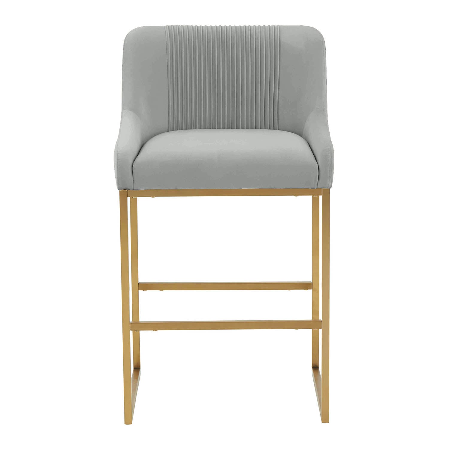 TOV Furniture Lisa Pleated Velvet Counter Stool