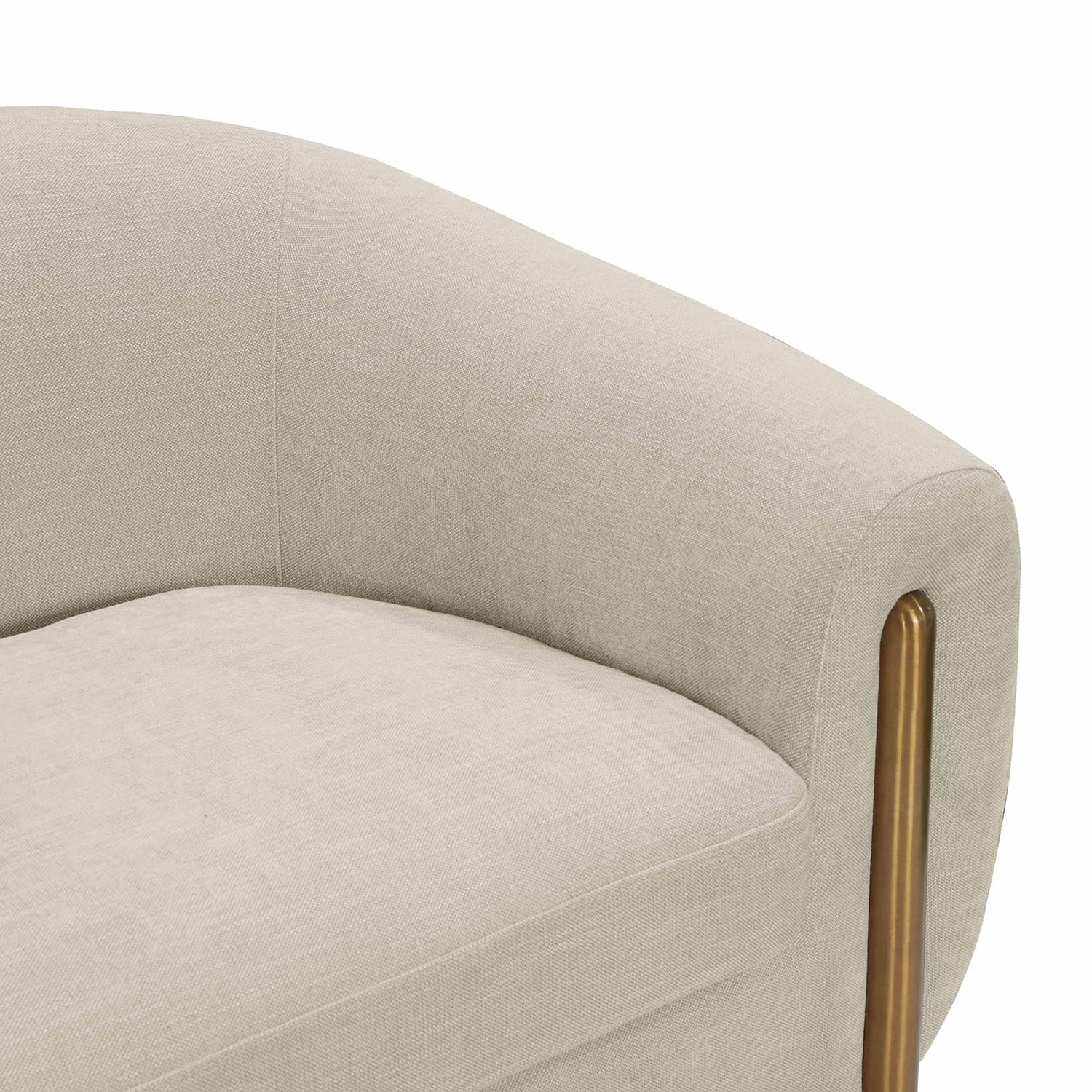 TOV Furniture Lina Grey Textured Linen Sofa