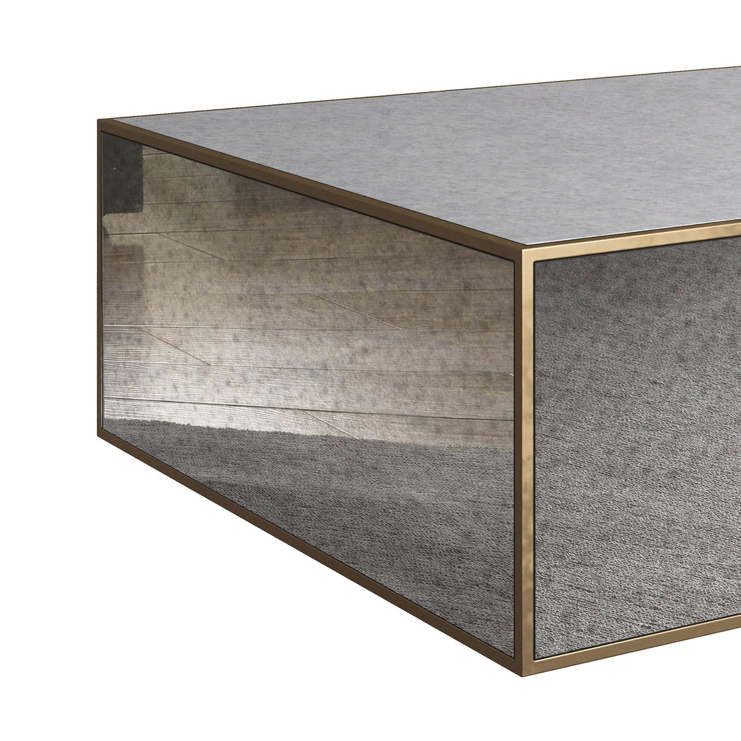 TOV Furniture by Inspire Me Lana Mirrored Large Coffee Table