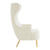 TOV Furniture Julia Velvet Channel Tufted Wingback Chair